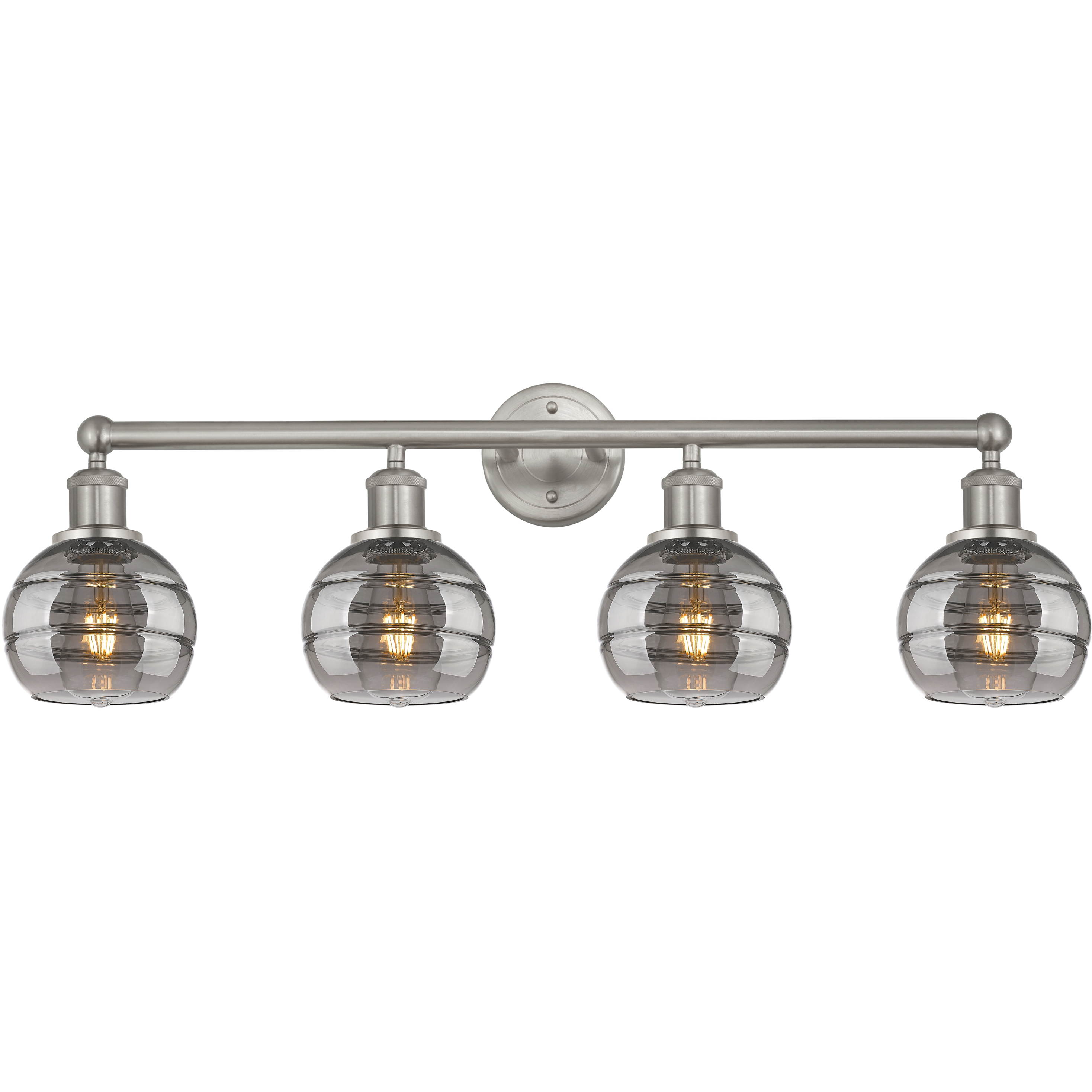 Edison Rochester 4 Light 32.88 inch Brushed Satin Nickel Bath Vanity Light Wall Light