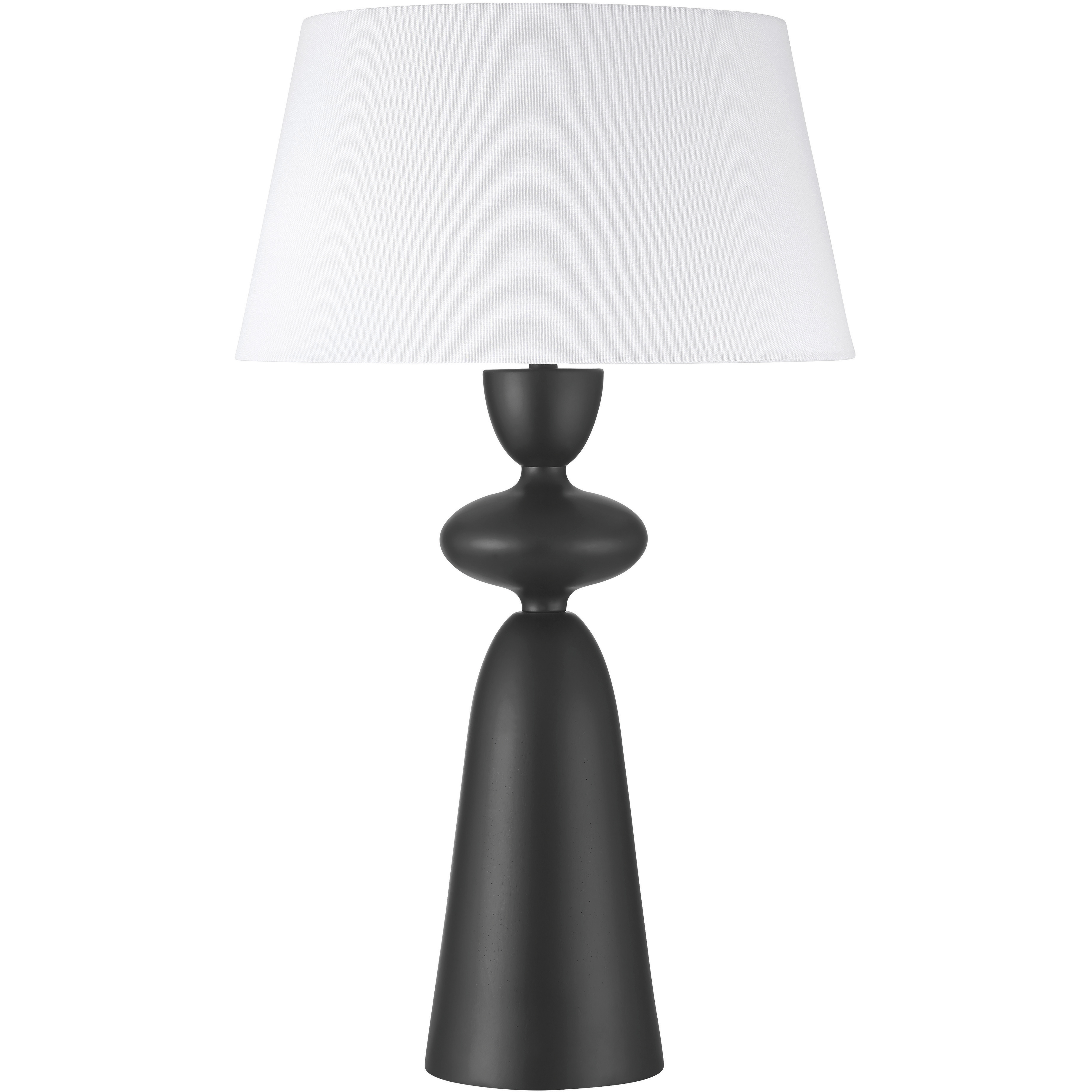 Misha 28.07 inch 100 watt Flat Black Table Lamp Portable Light