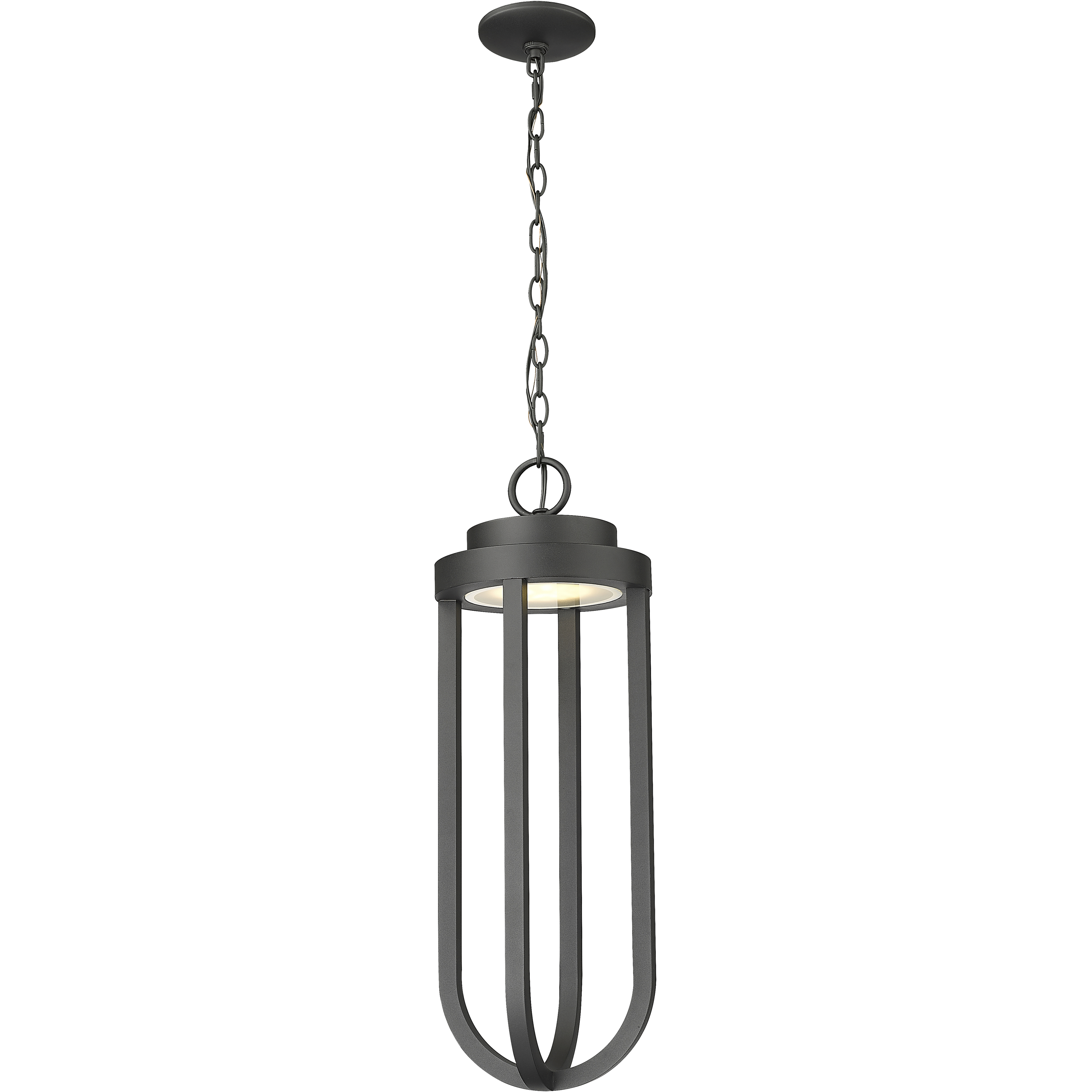 Leland LED 9 inch Sand Black Outdoor Chain Mount Ceiling Fixture