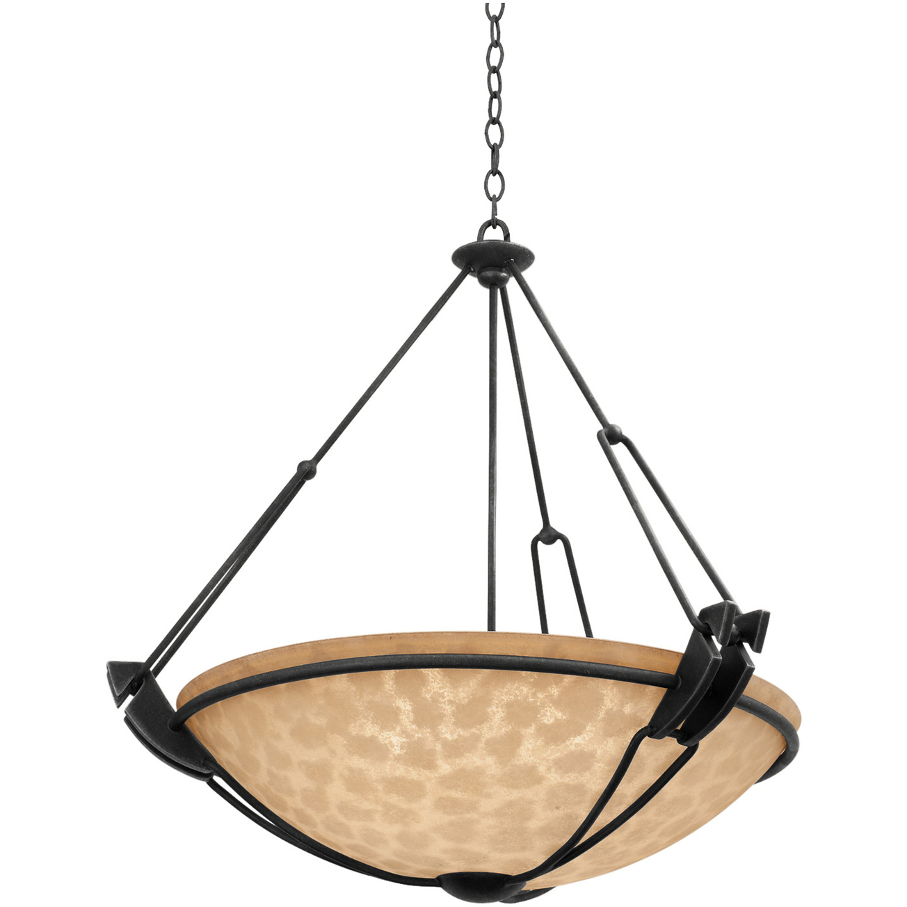 Grande 3 Light 24 inch Tortoise Shell Pendant Ceiling Light