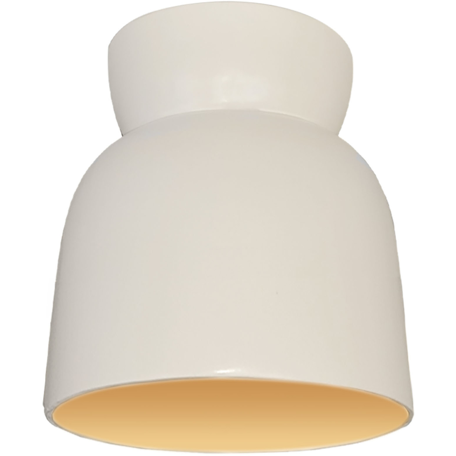 Radiance Collection 1 Light 7.5 inch Matte White with Champagne Gold Flush Mount Ceiling Light