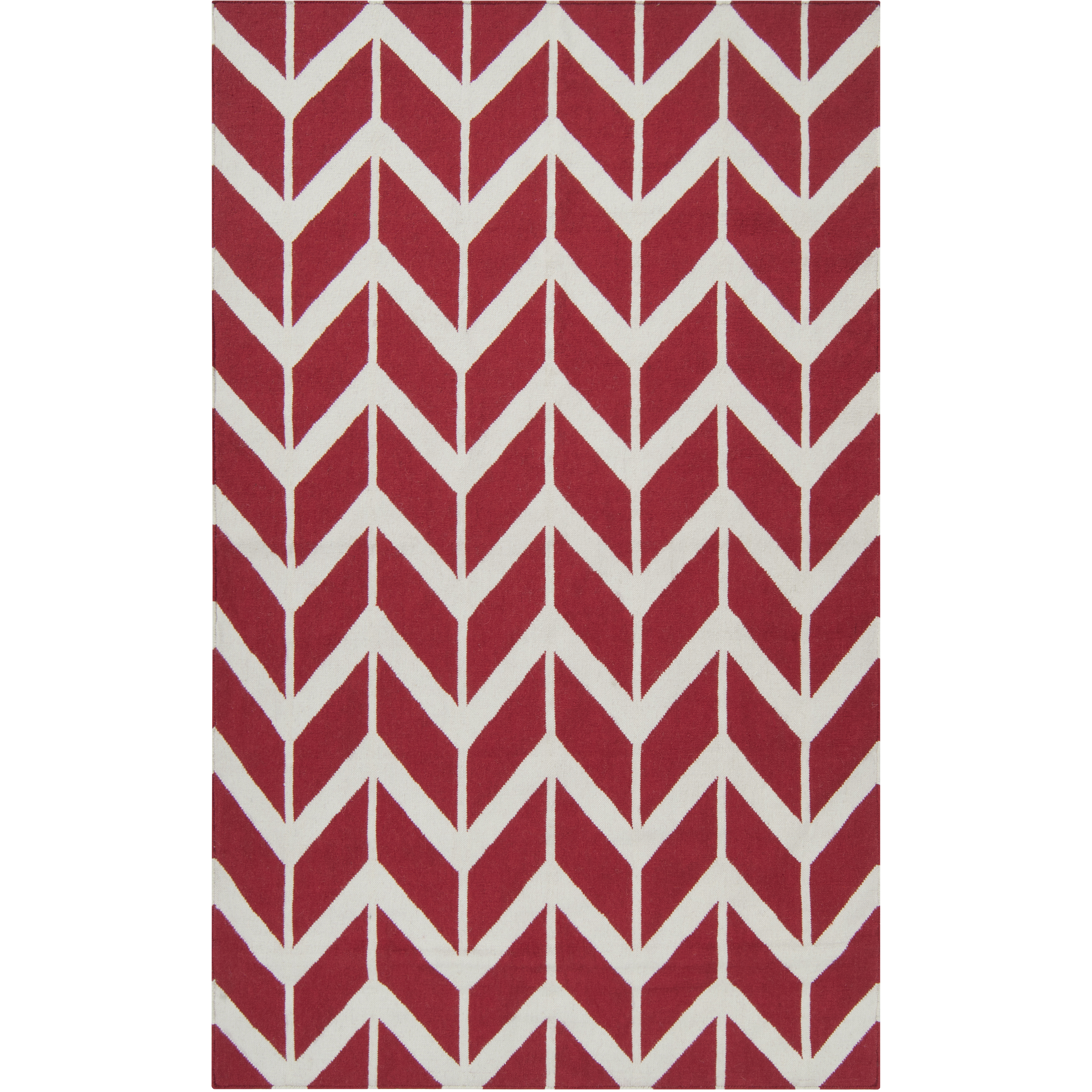 Fallon 132 X 96 inch Dark Coral, Beige Rug