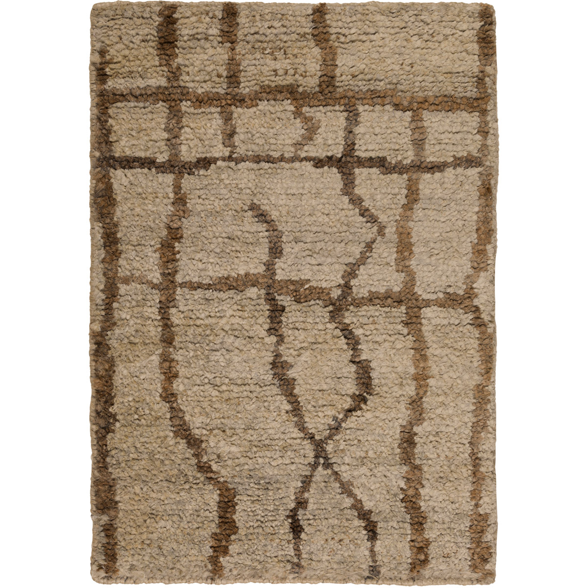 Scarborough 36 X 24 inch Khaki, Dark Brown, Black Rug