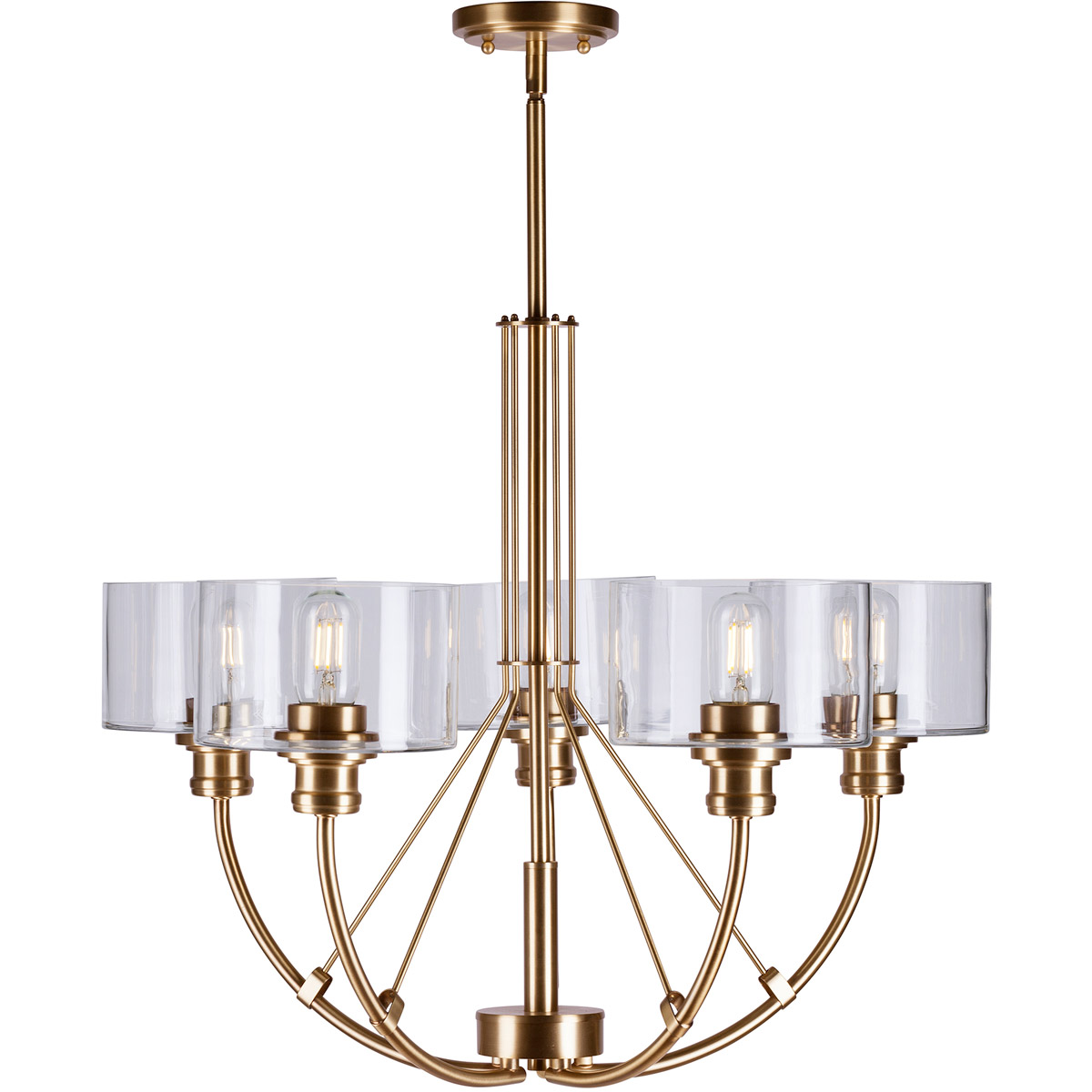 Zane 5 Light 27.5 inch Soft Gold Chandelier Ceiling Light