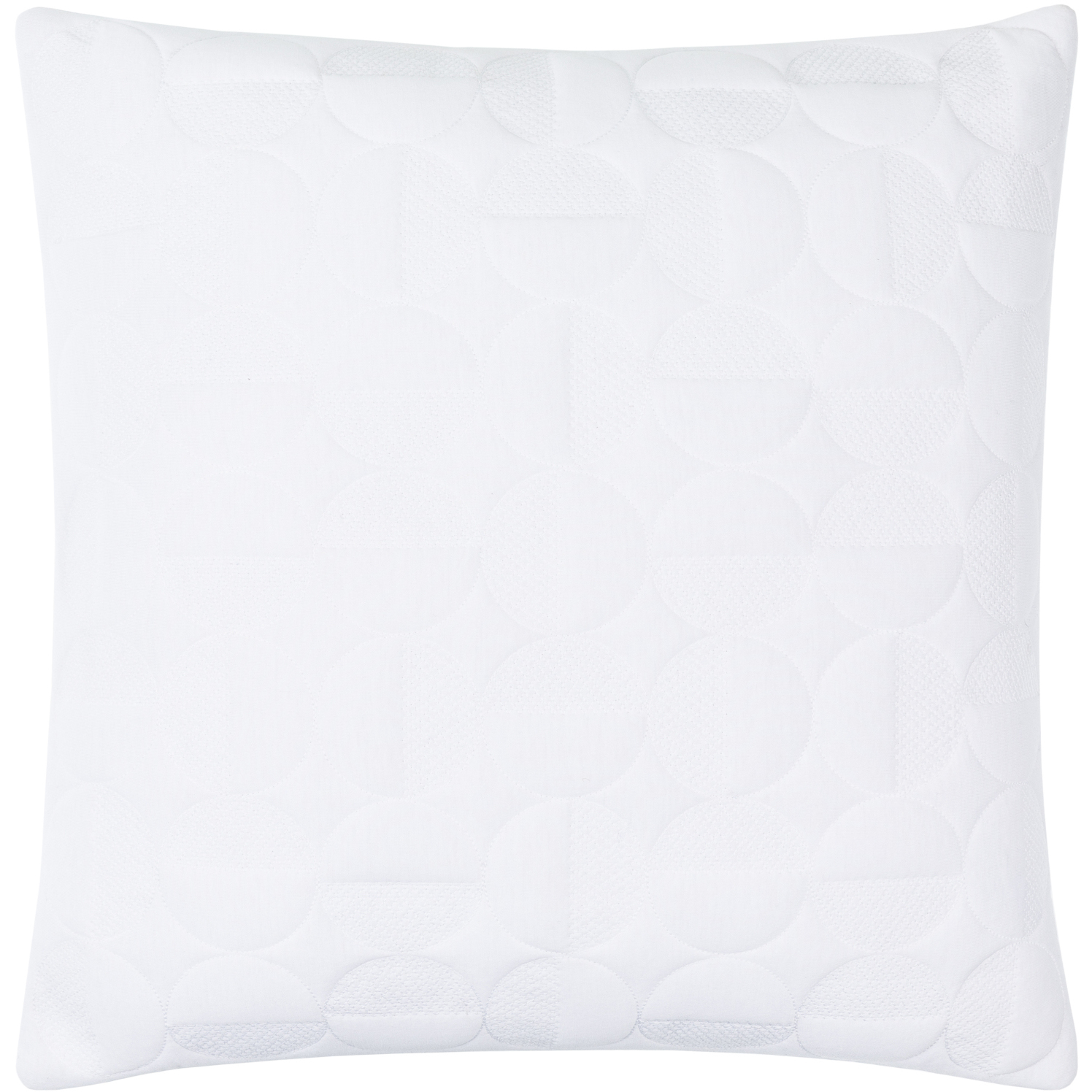 Semicircle 20 X 20 inch White Accent Pillow