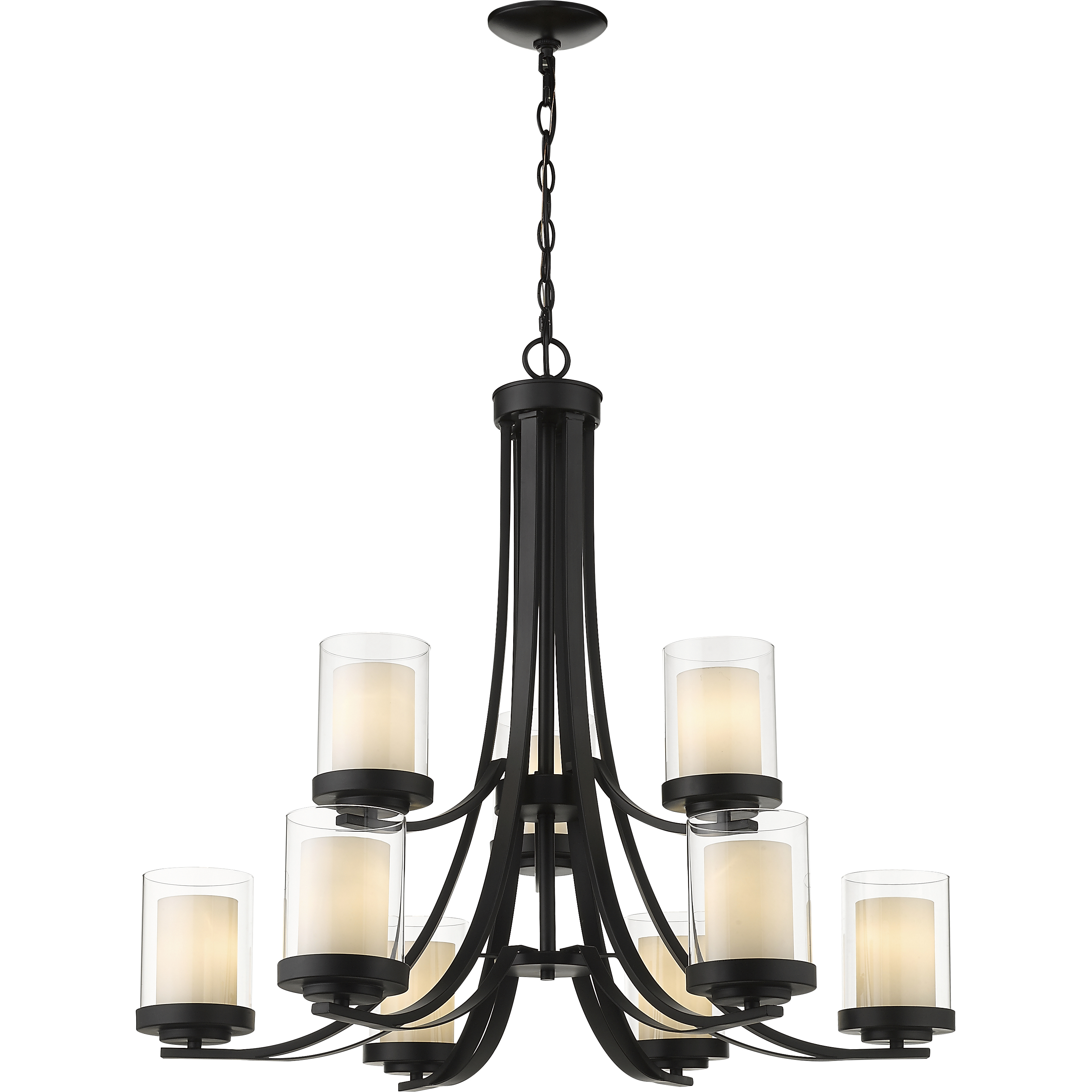 Willow 9 Light 31.25 inch Matte Black Chandelier Ceiling Light