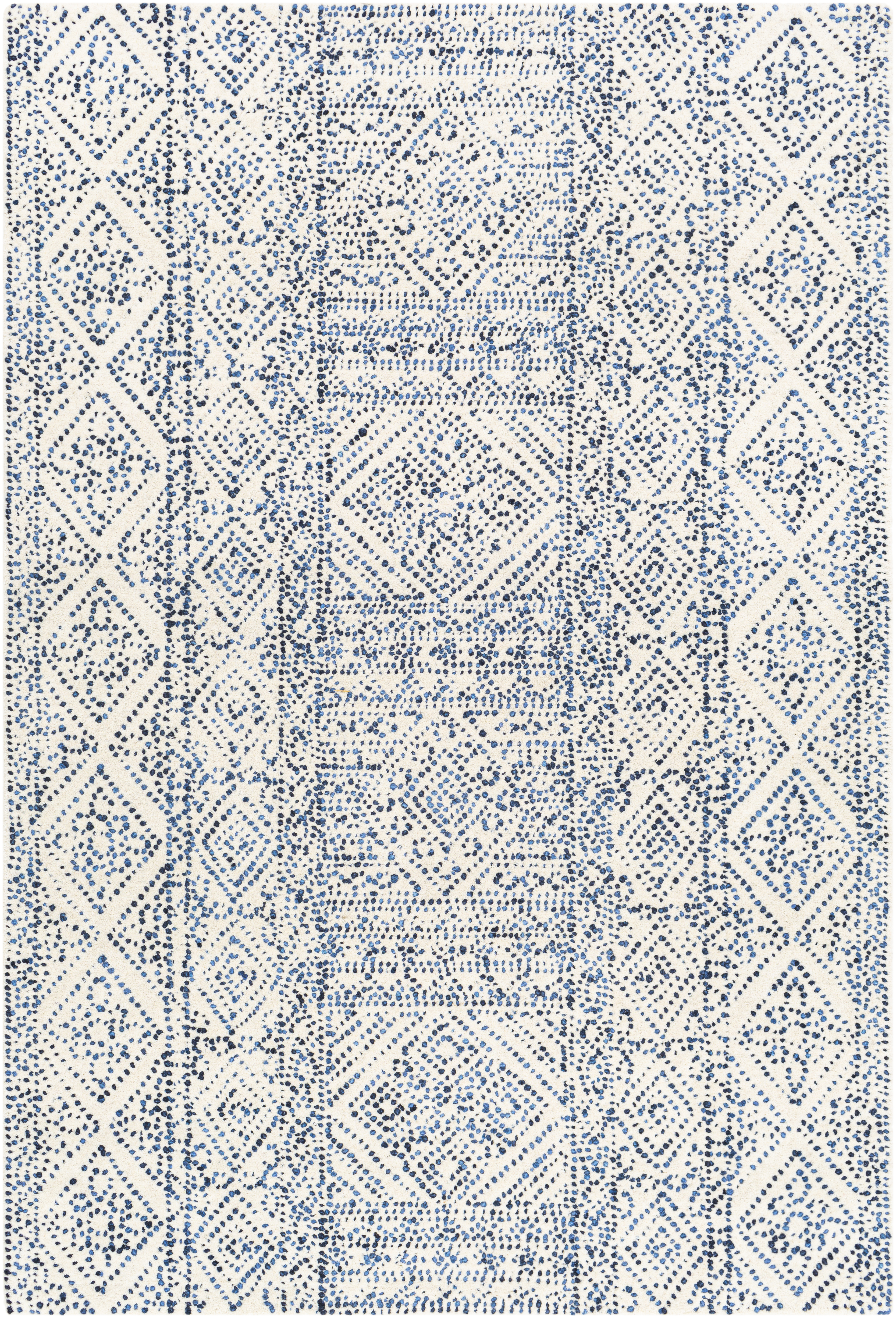 Corfu 90 X 60 inch Cream Rug in 5 x 8, Rectangle