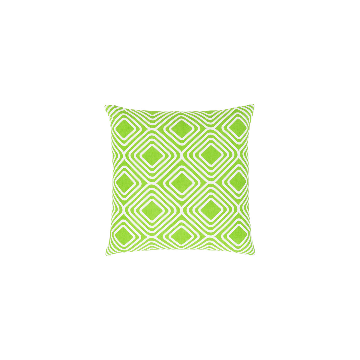 Miranda 18 X 18 inch Grass Green and White Throw Pillow
