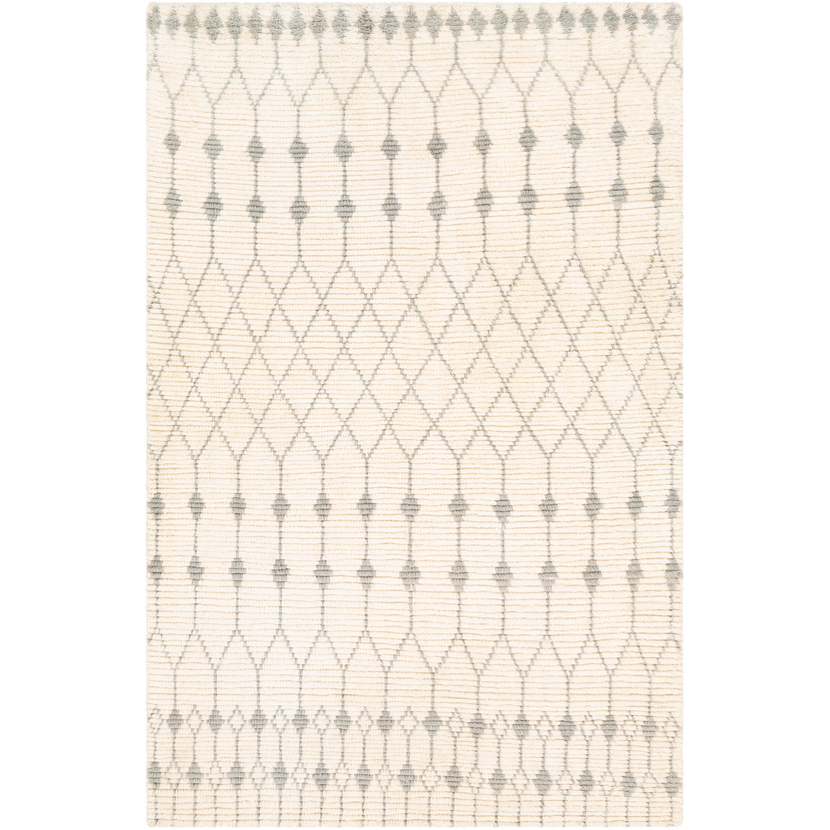 Beni Ourain 90 X 60 inch Cream/Light Gray Rugs