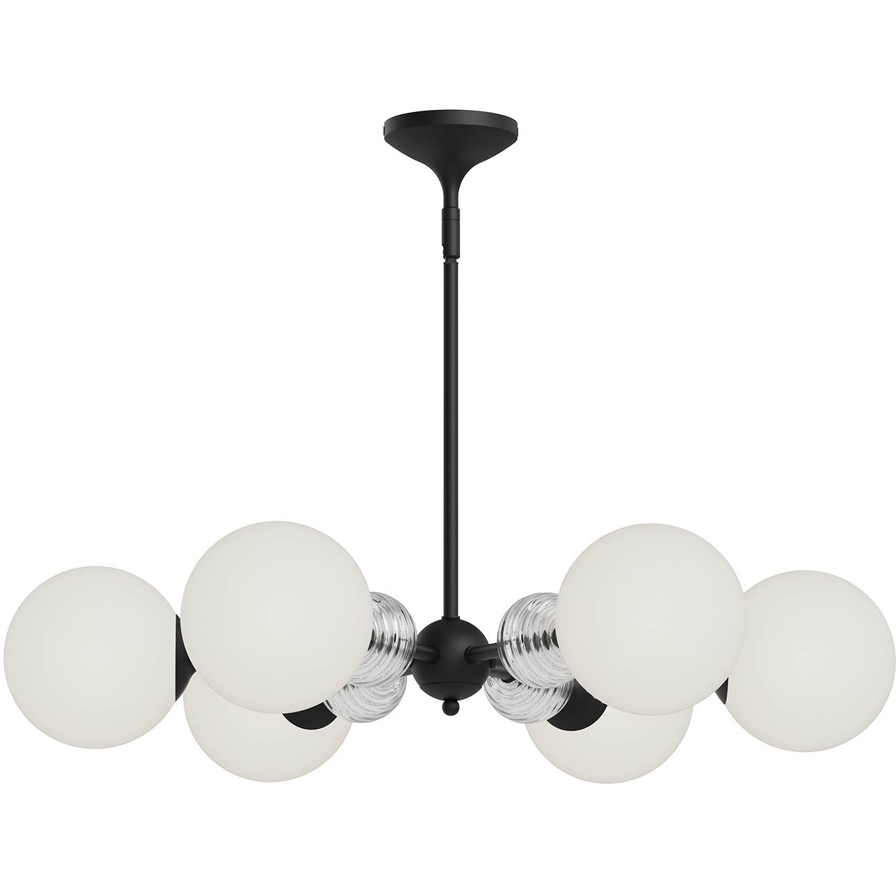 Alora Mood Celia 6 Light 30.25 inch Matte Black Chandelier Ceiling Light