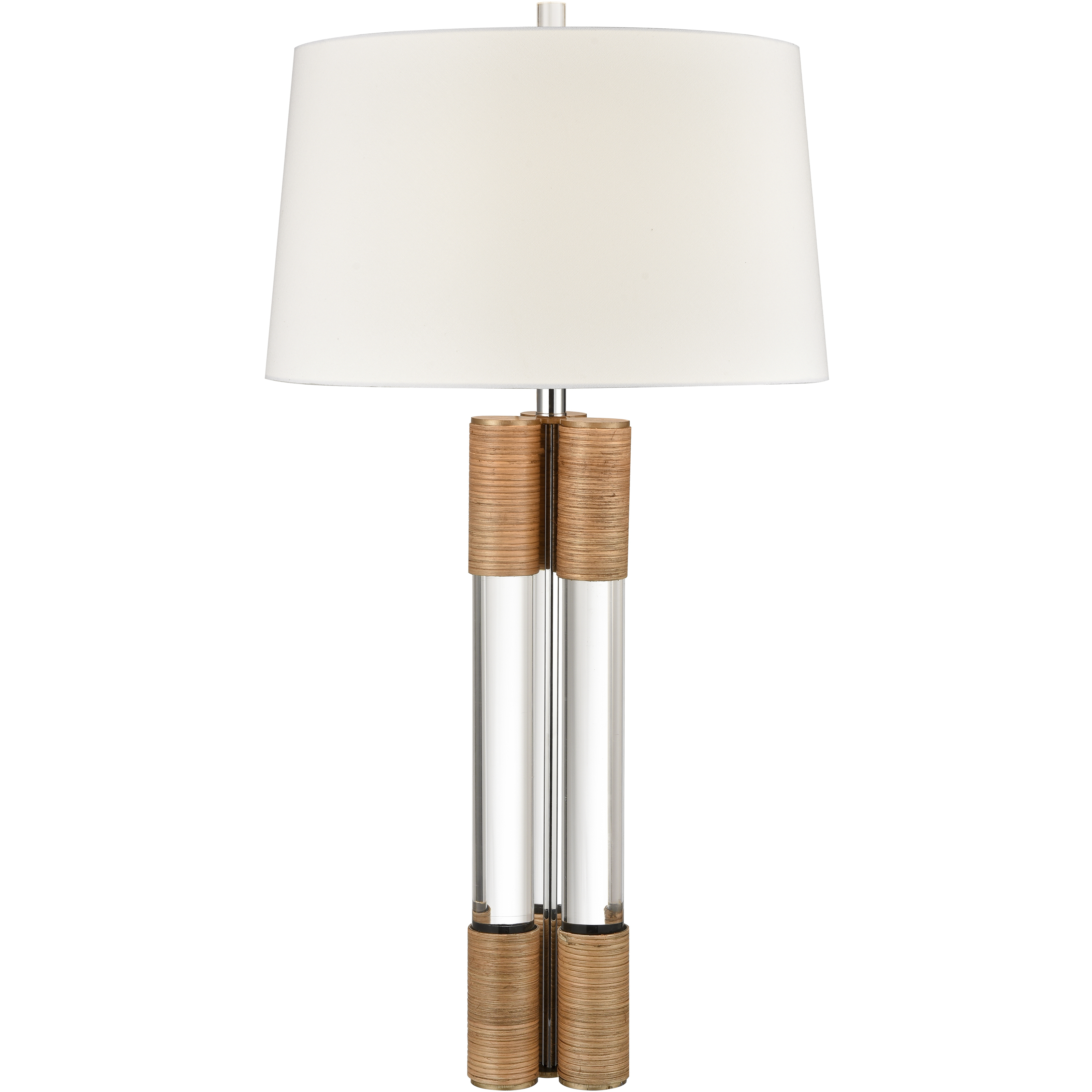 Island Gate 37 inch 150 watt Clear with Natural Table Lamp Portable Light