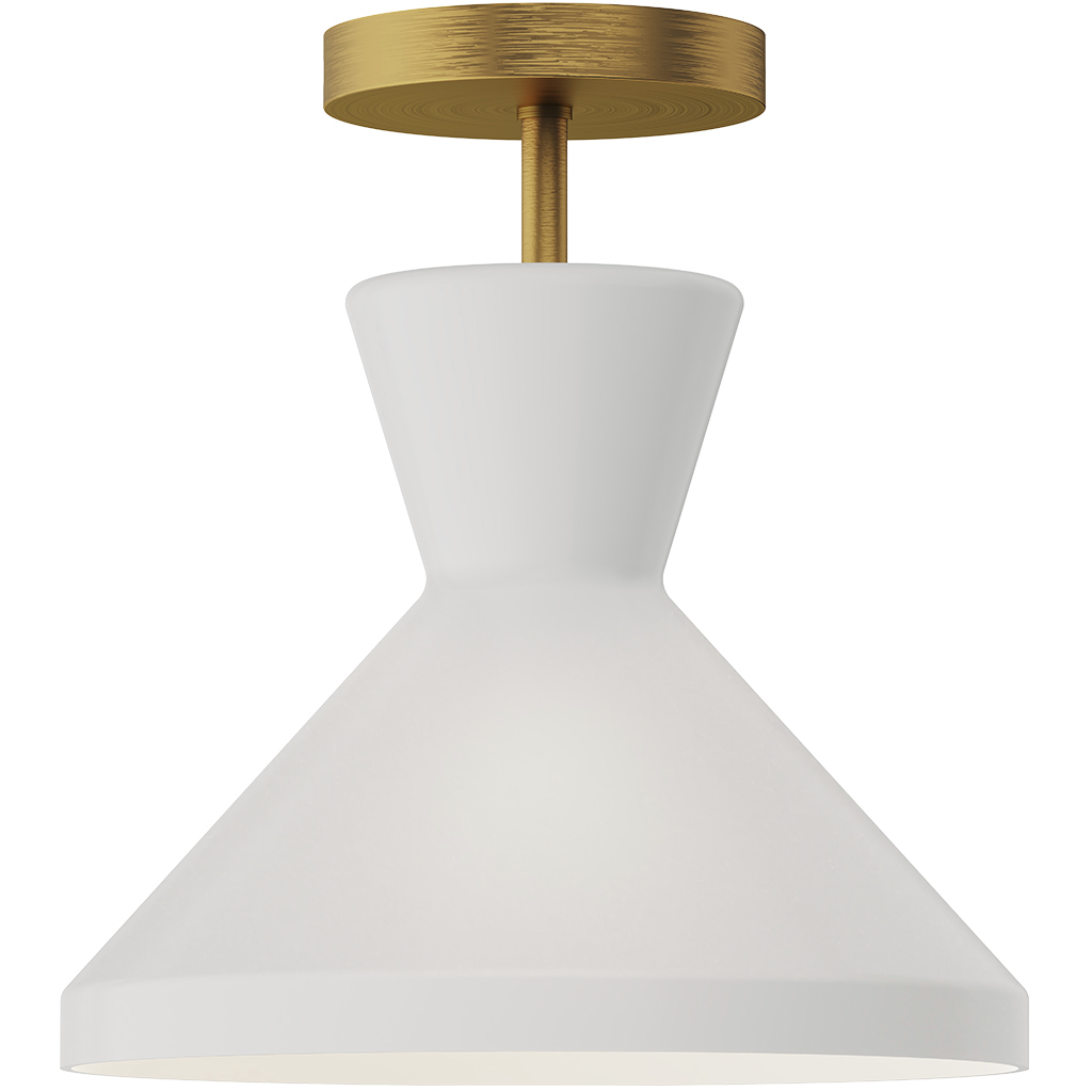 Alora Mood Betty 1 Light 10.25 inch Aged Gold Semi Flush Mount Ceiling Light