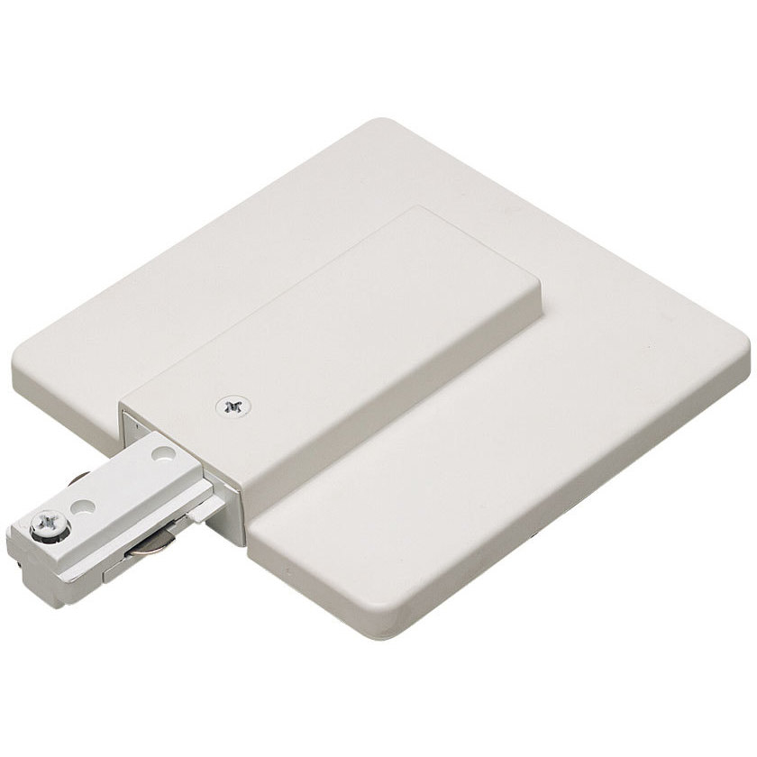 Nora Lighting 2-circuit 1 Light White Live End Feed Ceiling Light, with Canopy NT-2352W - Open Box