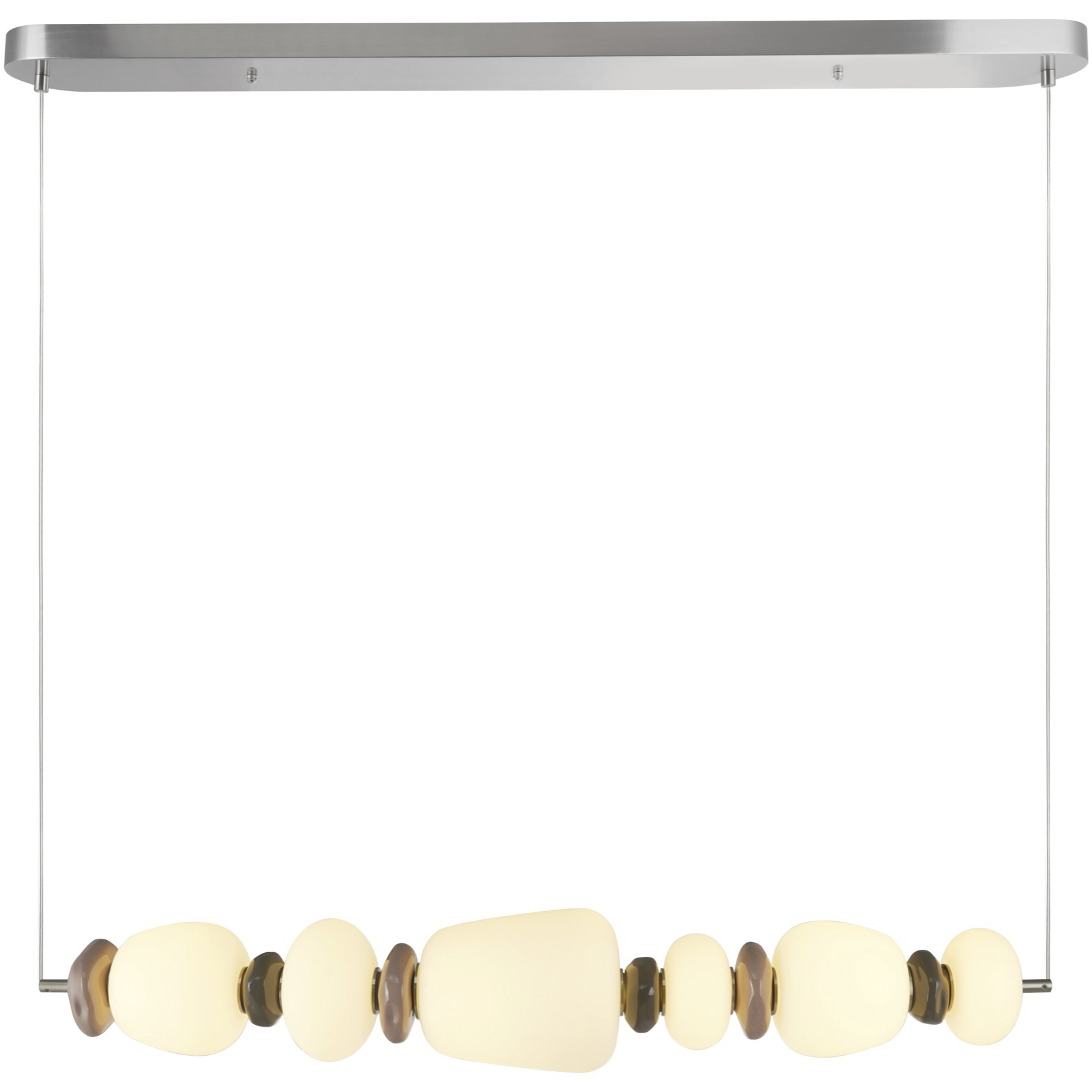 Strata LED 40.55 inch Satin Nickel Linear Island Pendant Ceiling Light