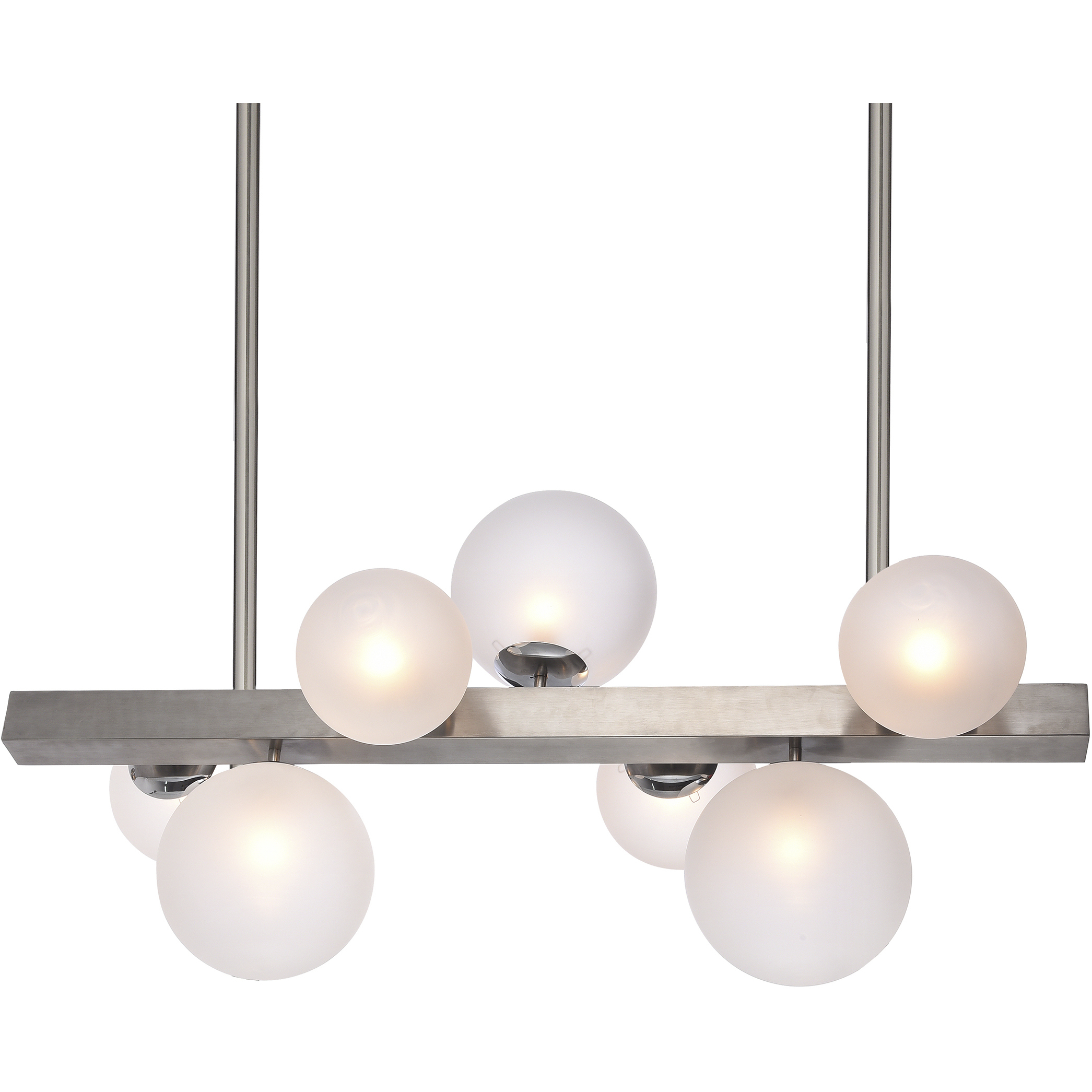 Canada 7 Light 24.4 inch Shiny Nickel Chandelier Ceiling Light