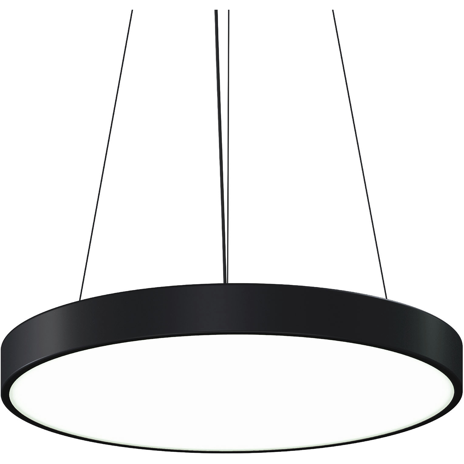 Pi LED 23.75 inch Satin Black Pendant Ceiling Light