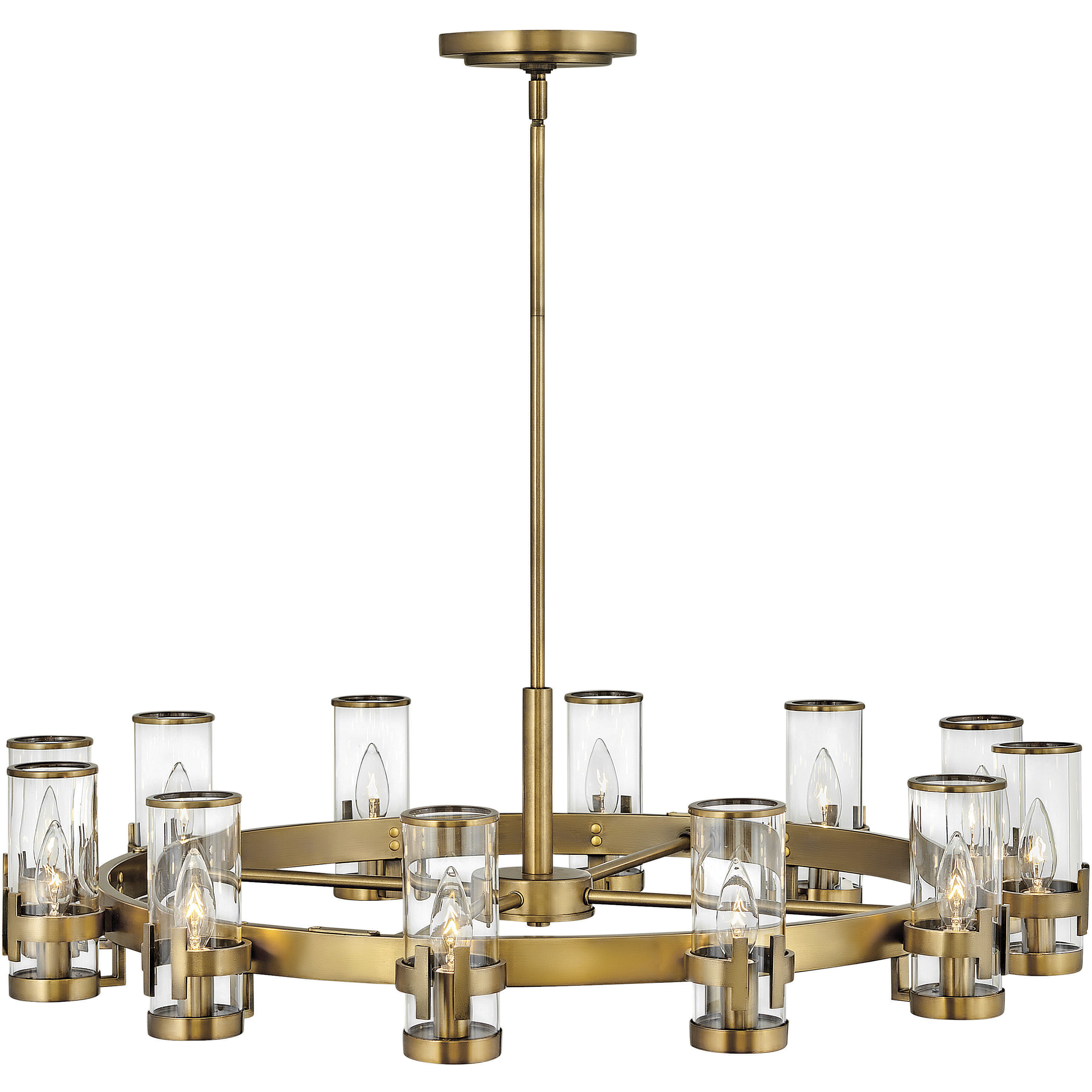 Reeve 12 Light 35.75 inch Heritage Brass Indoor Chandelier Ceiling Light