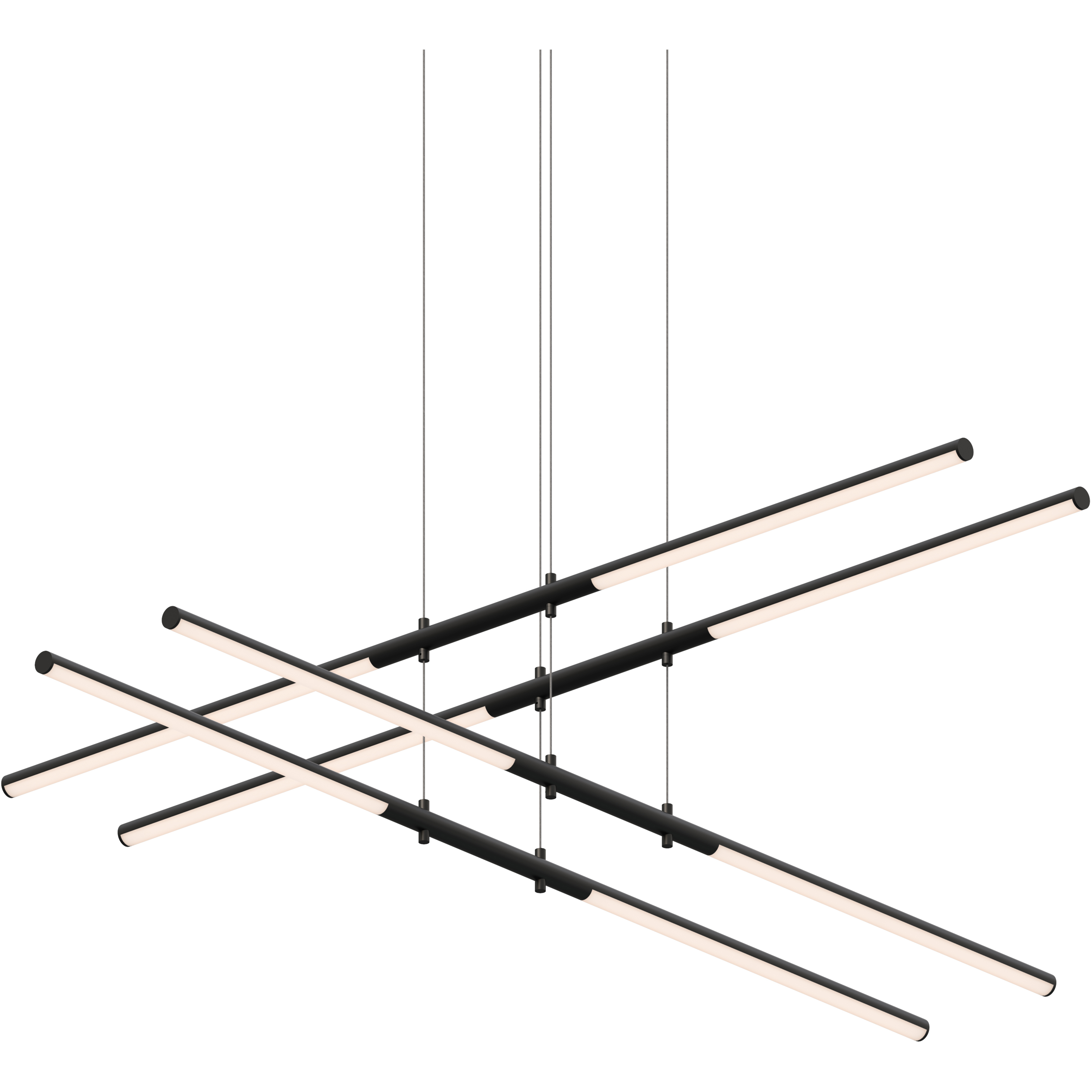 Tik-tak LED 47.5 inch Satin Black Pendant Ceiling Light