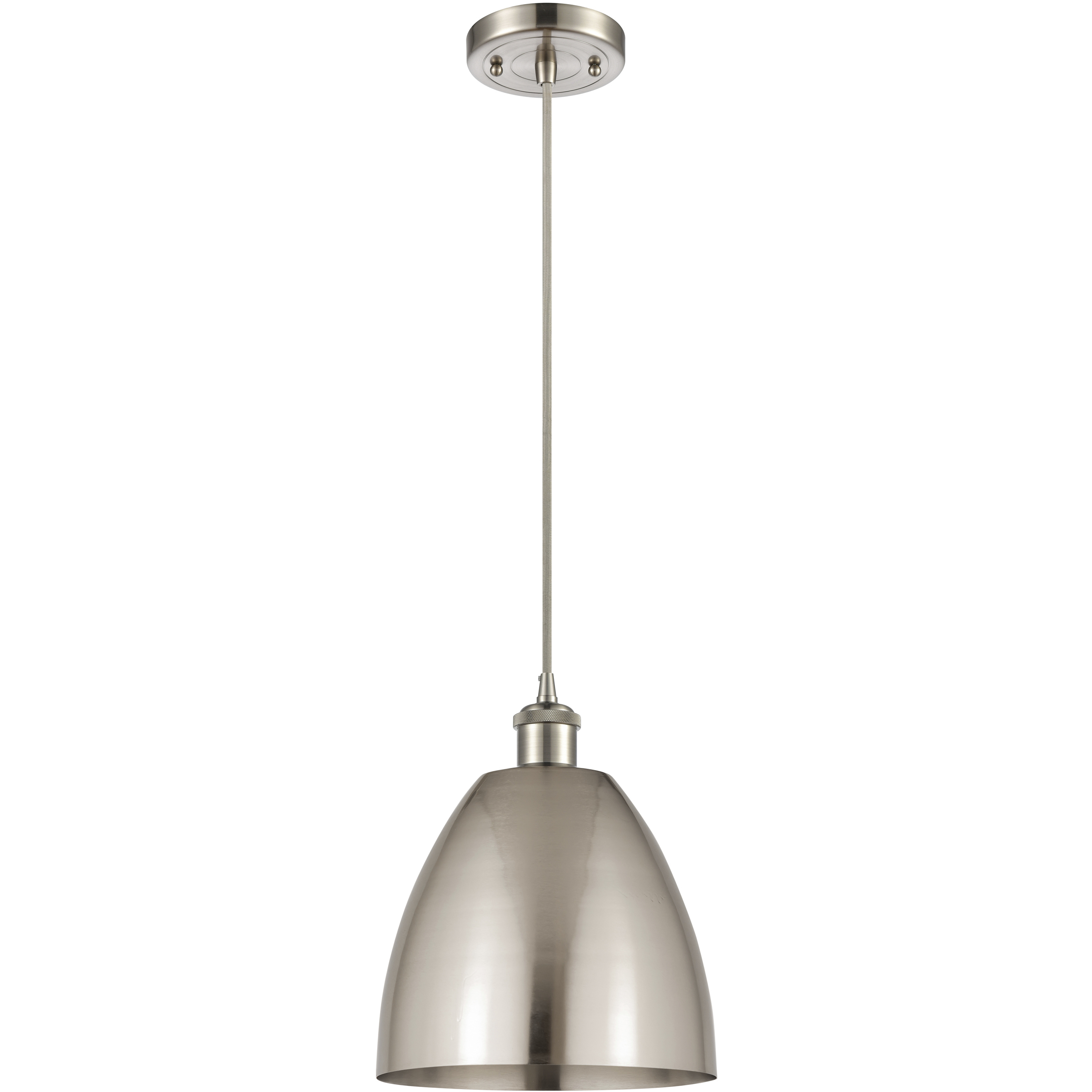 Ballston Dome LED 9 inch Brushed Satin Nickel Mini Pendant Ceiling Light