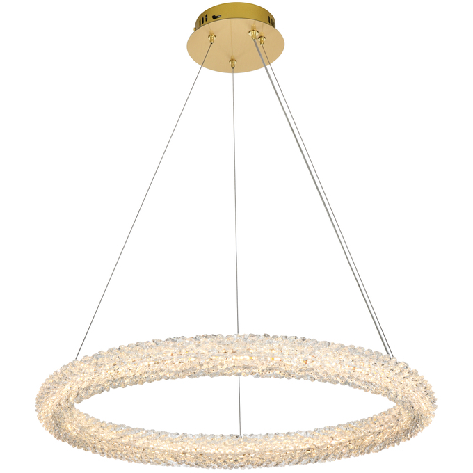 Bowen 1 Light 26 inch Satin Gold Chandelier Ceiling Light