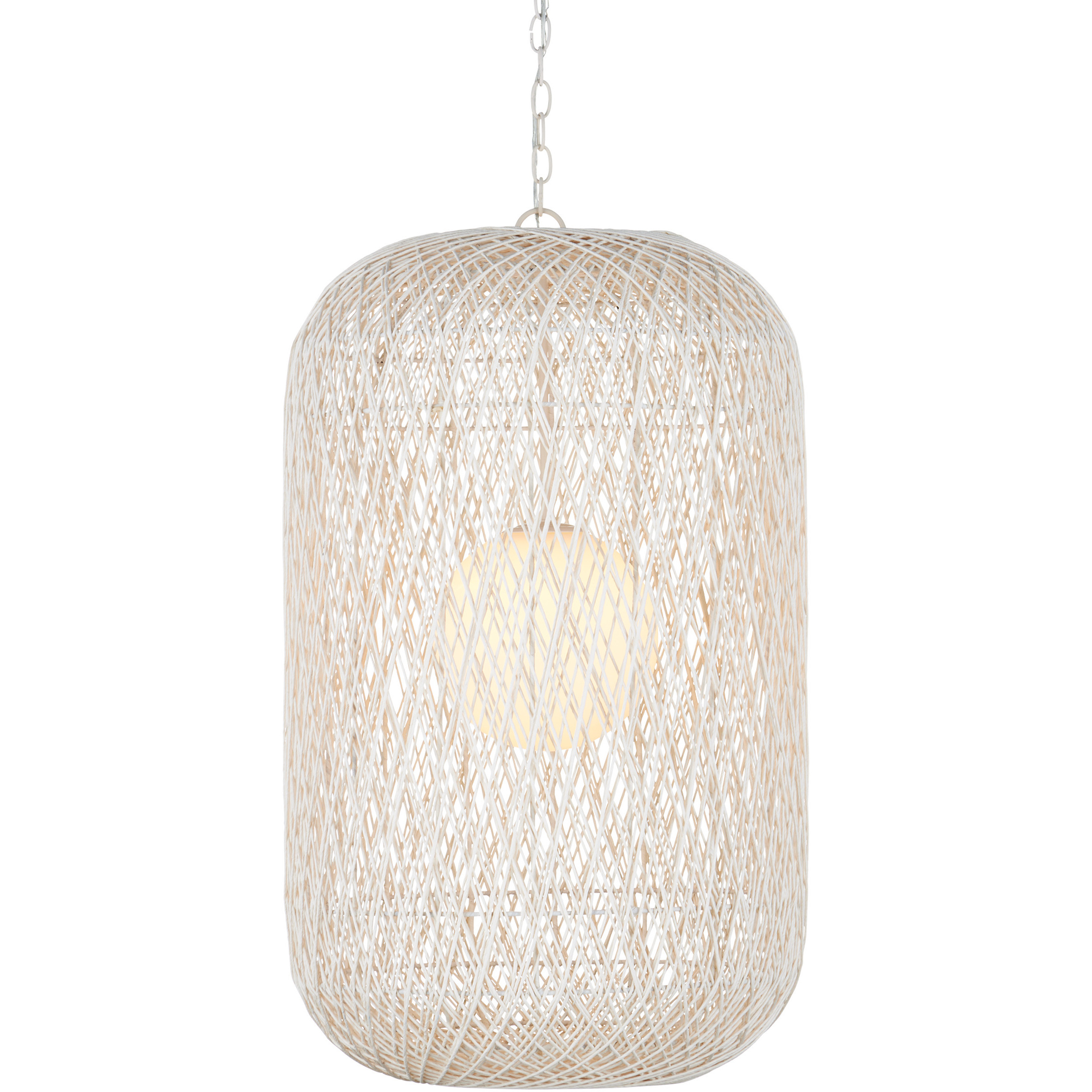 Cocoon 1 Light 21 inch Vanilla Pendant Ceiling Light, Large
