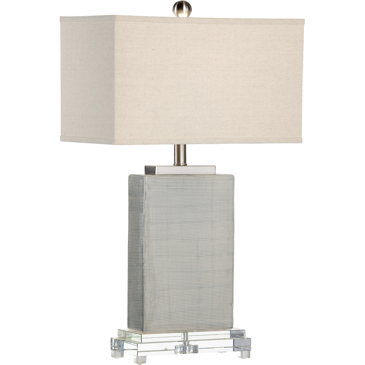 Chelsea House 28 inch 100.00 watt Hatched Glaze/Clear Table Lamp Portable Light