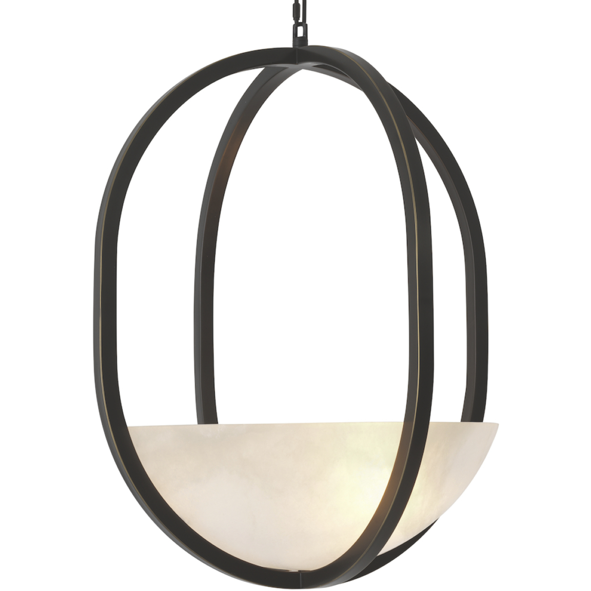 Scapa 3 Light 19.29 inch Bronze Highlight and Alabaster Chandelier Ceiling Light