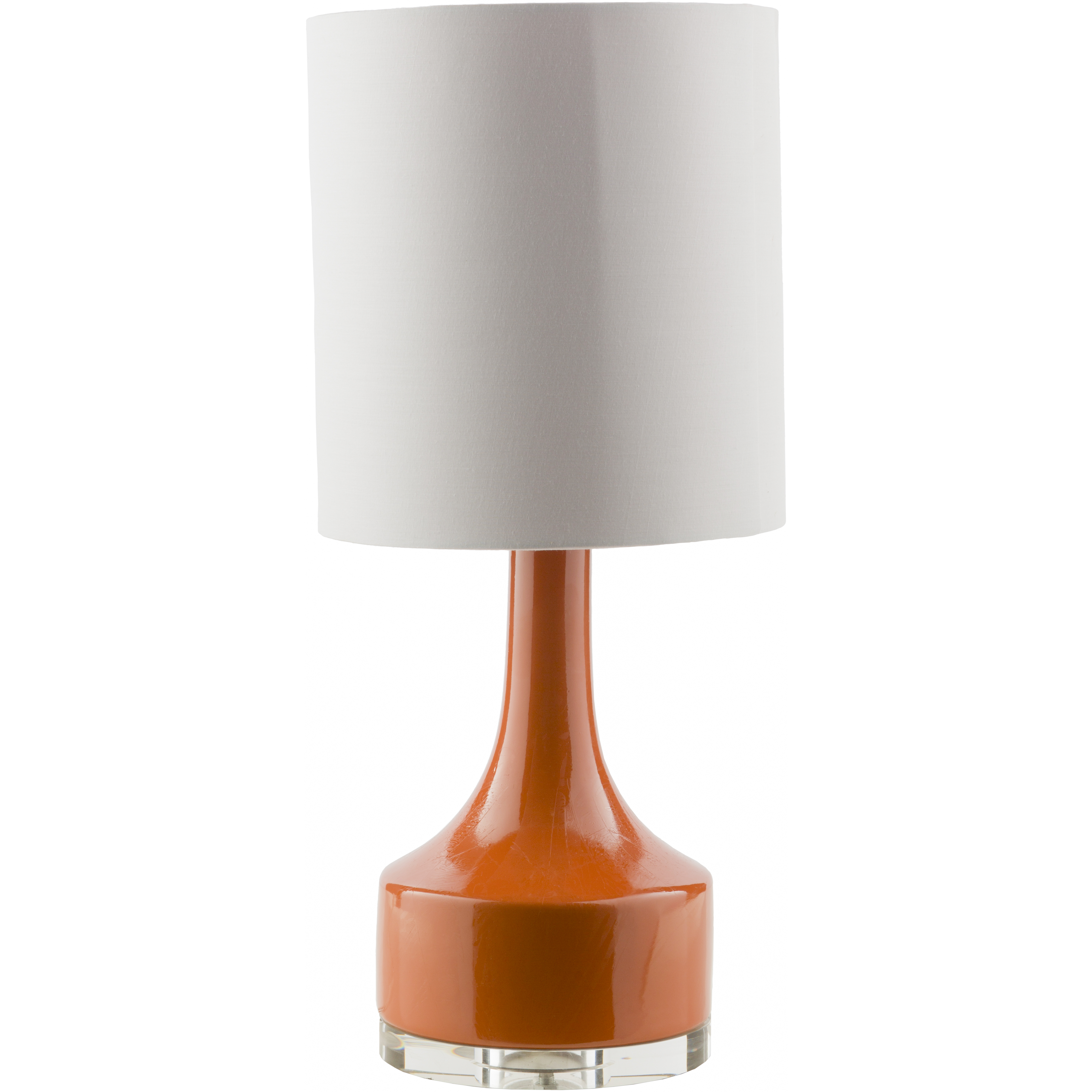 Pomona 24.5 inch 100 watt Bright Orange Table Lamp Portable Light