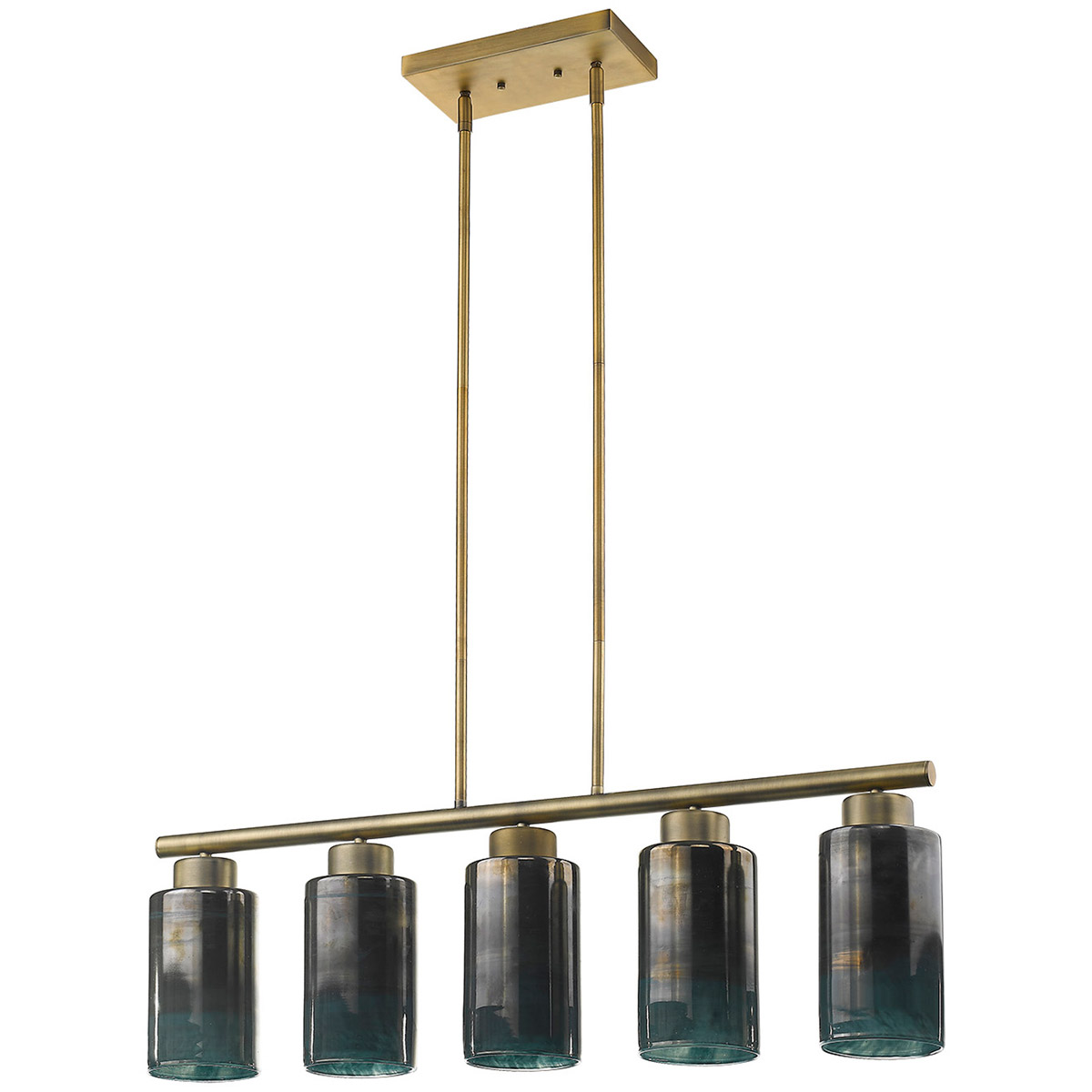 Monet 5 Light 4.5 inch Brass Pendant Ceiling Light