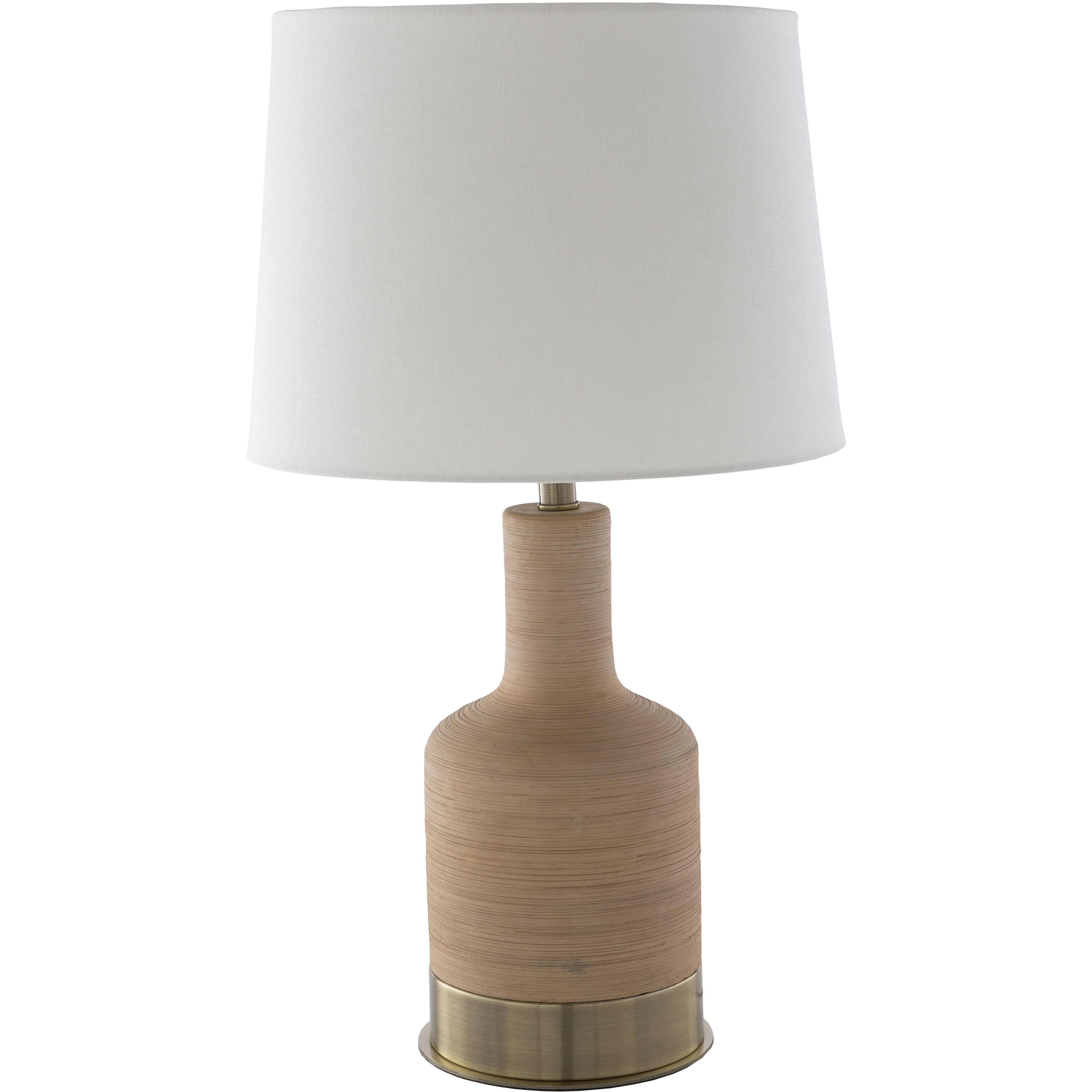 Brae 27 inch 100 watt Tan Table Lamp Portable Light