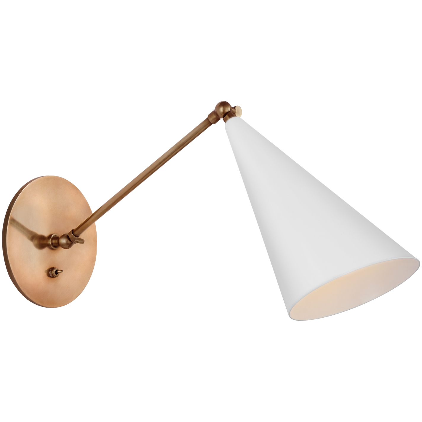 AERIN Clemente 15.75 inch 12 watt White Single Arm Library Sconce Wall Light