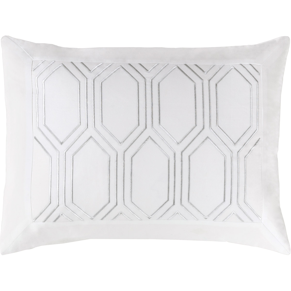 Empire 26 X 20 inch White, Light Gray Standard Sham