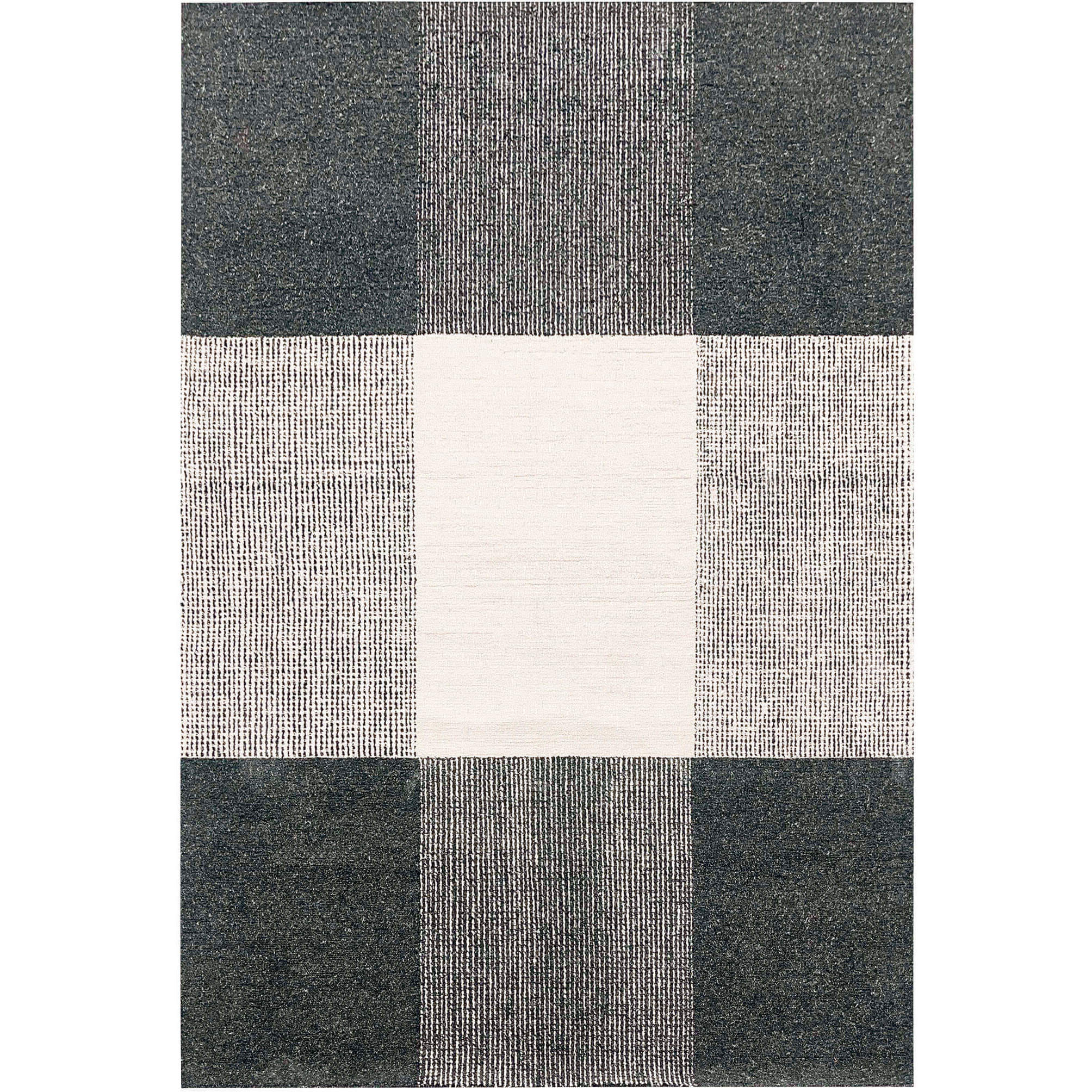 Kali 36 X 24 inch Black/White Rug in 2 x 3