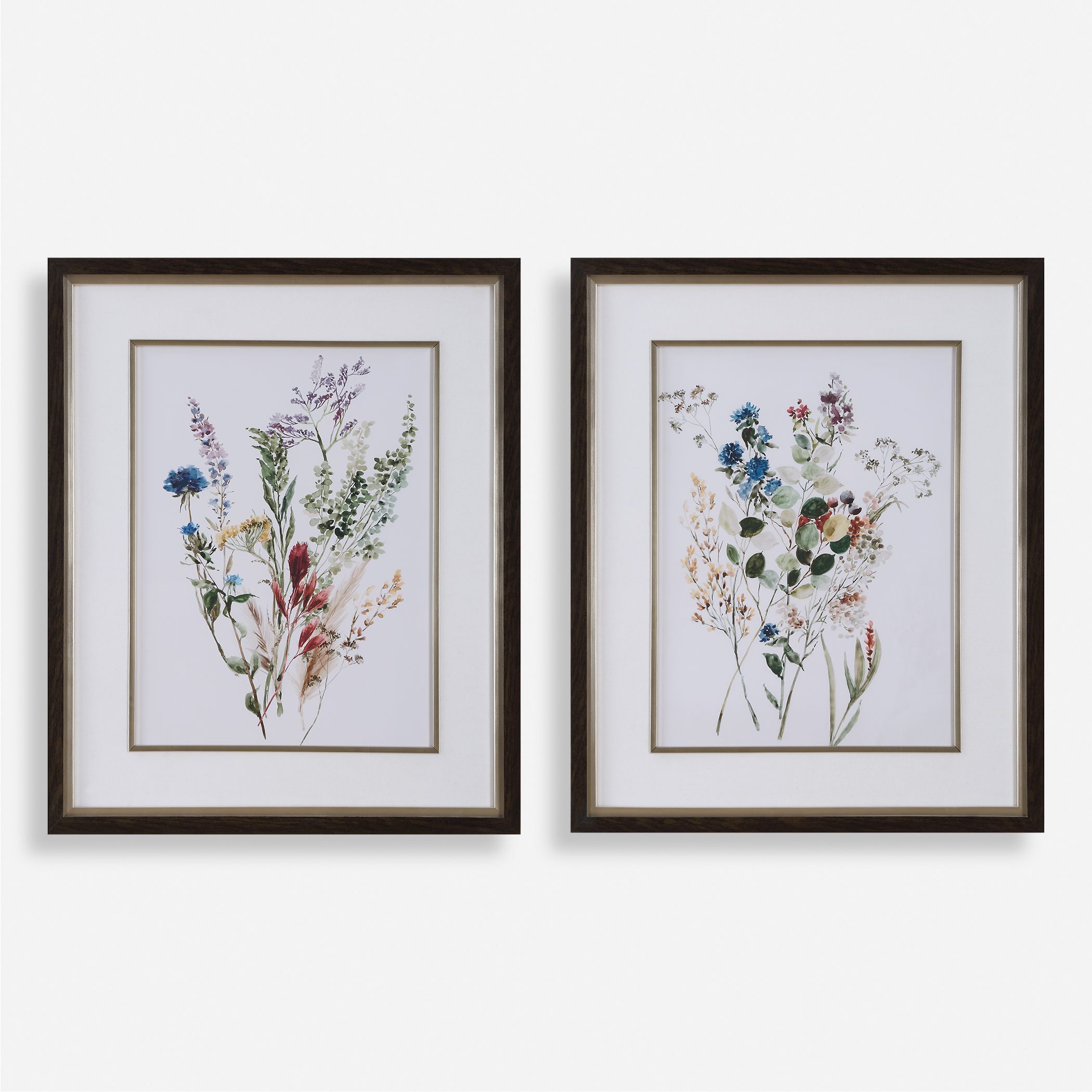 Delicate Flowers 33.63 X 27.63 inch Framed Prints, Set of 2