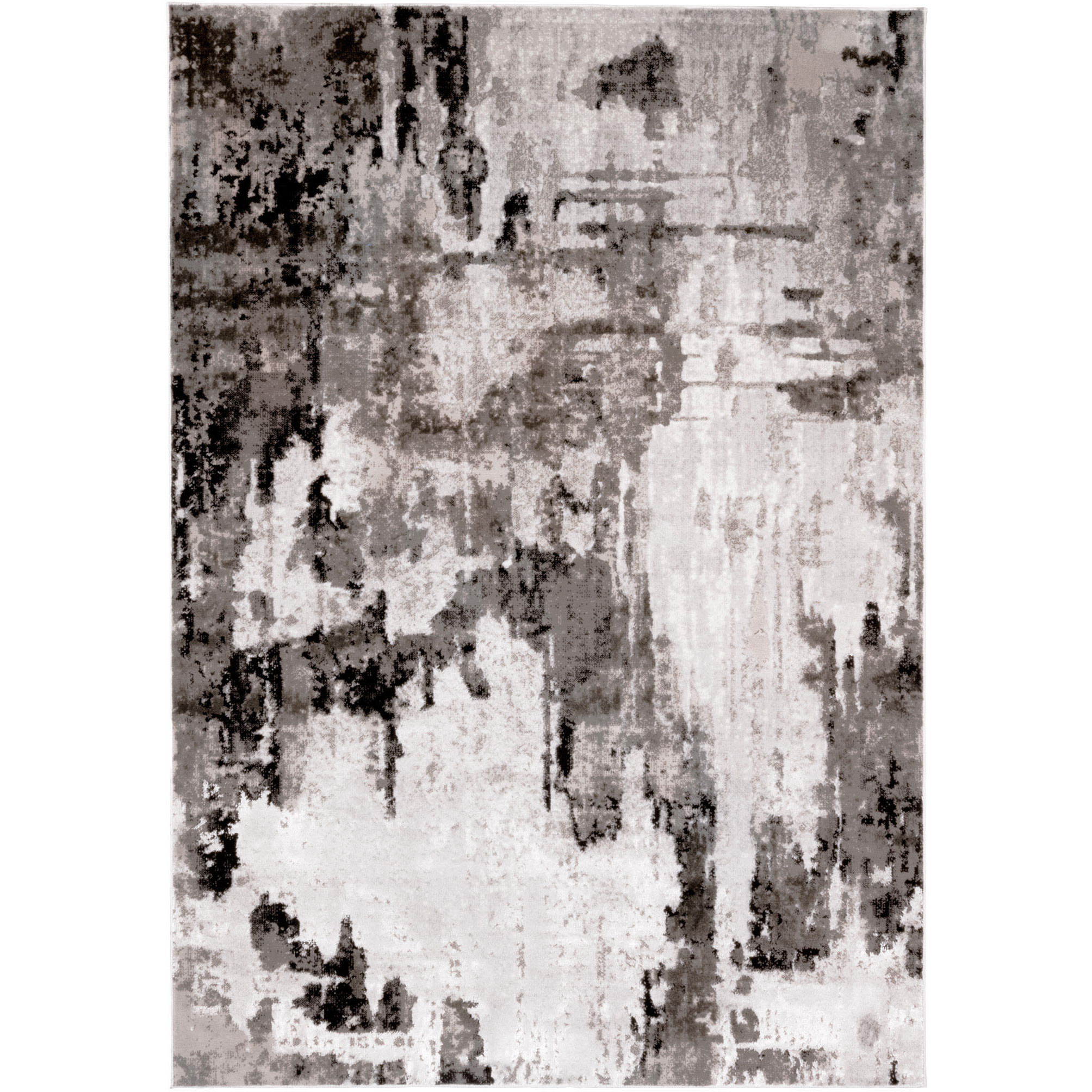 Ayda 90 X 63 inch Black/Grey Rug in 5 x 7