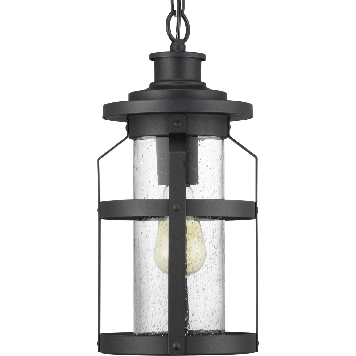 Haslett 1 Light 7.5 inch Textured Black Outdoor Hanging Lantern