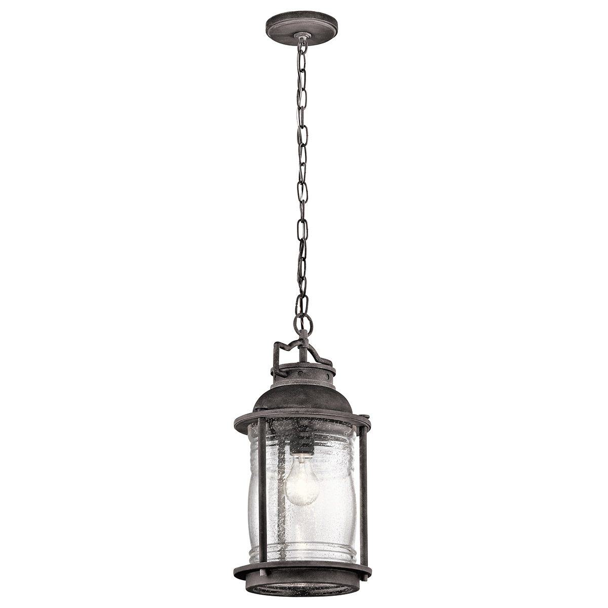 Ashland Bay 1 Light 8.75 inch Weathered Zinc Outdoor Hanging Pendant