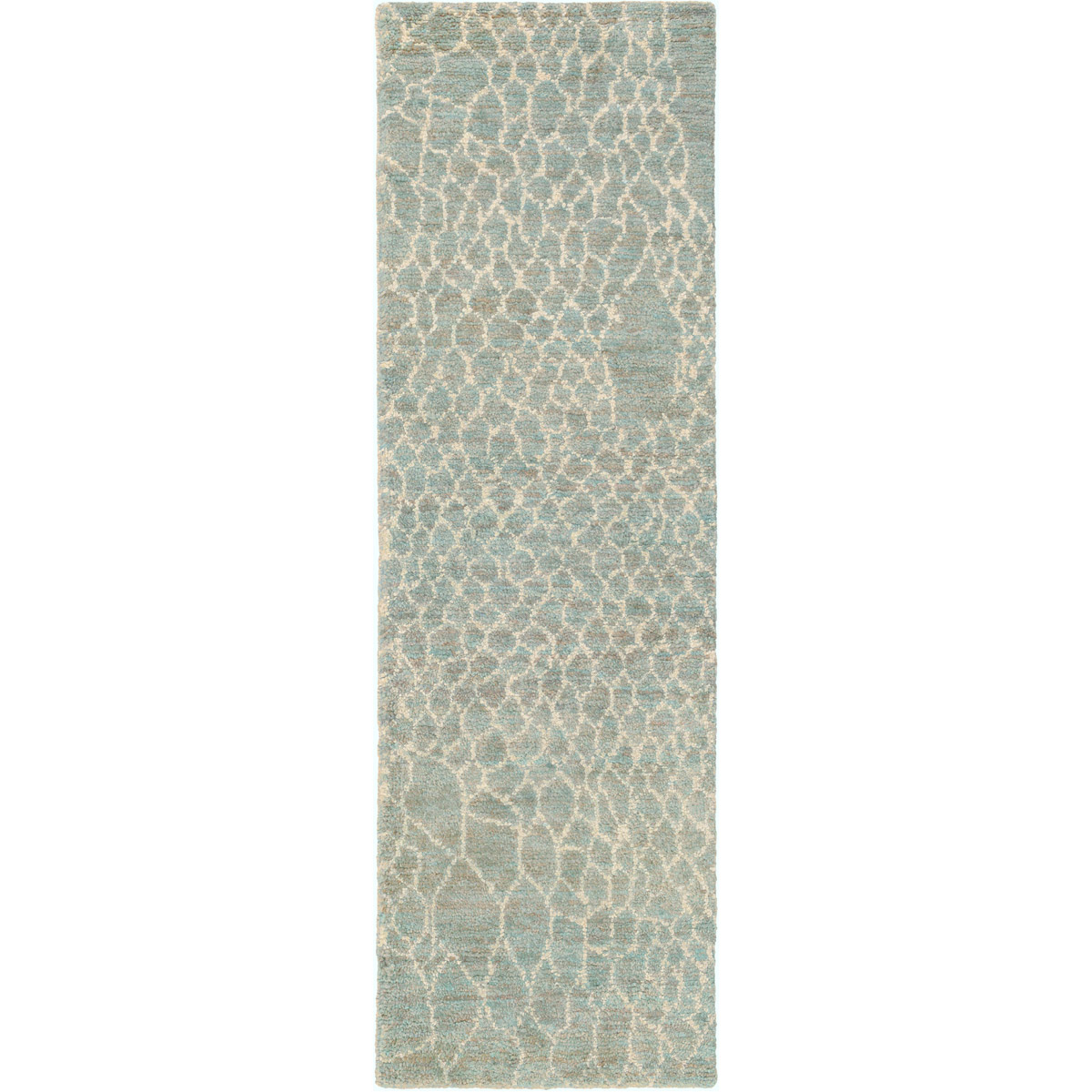 Bjorn 96 X 30 inch Dark Green, Dark Brown, Beige Rug
