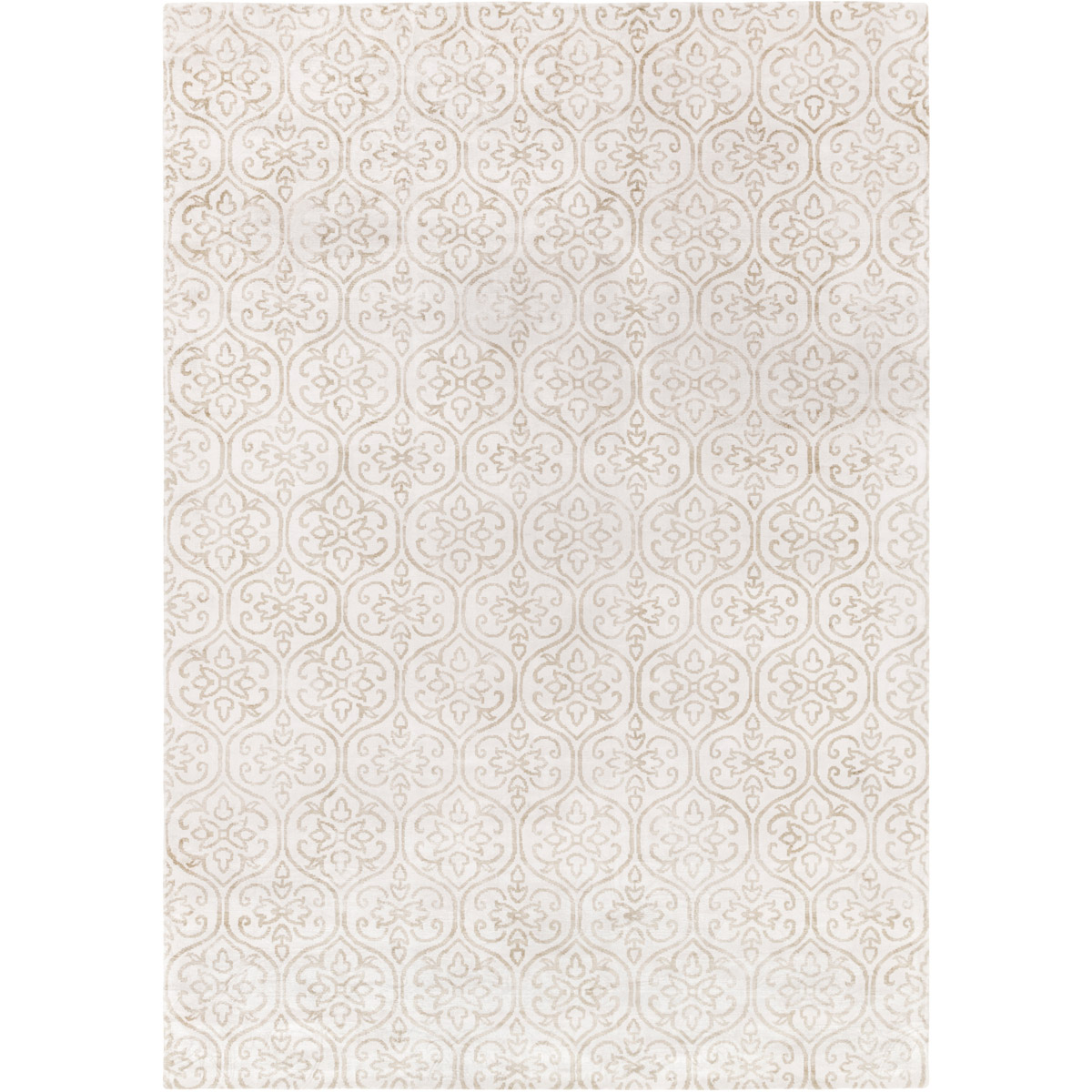 Shibori 132 X 96 inch Neutral and Brown Area Rug, Viscose