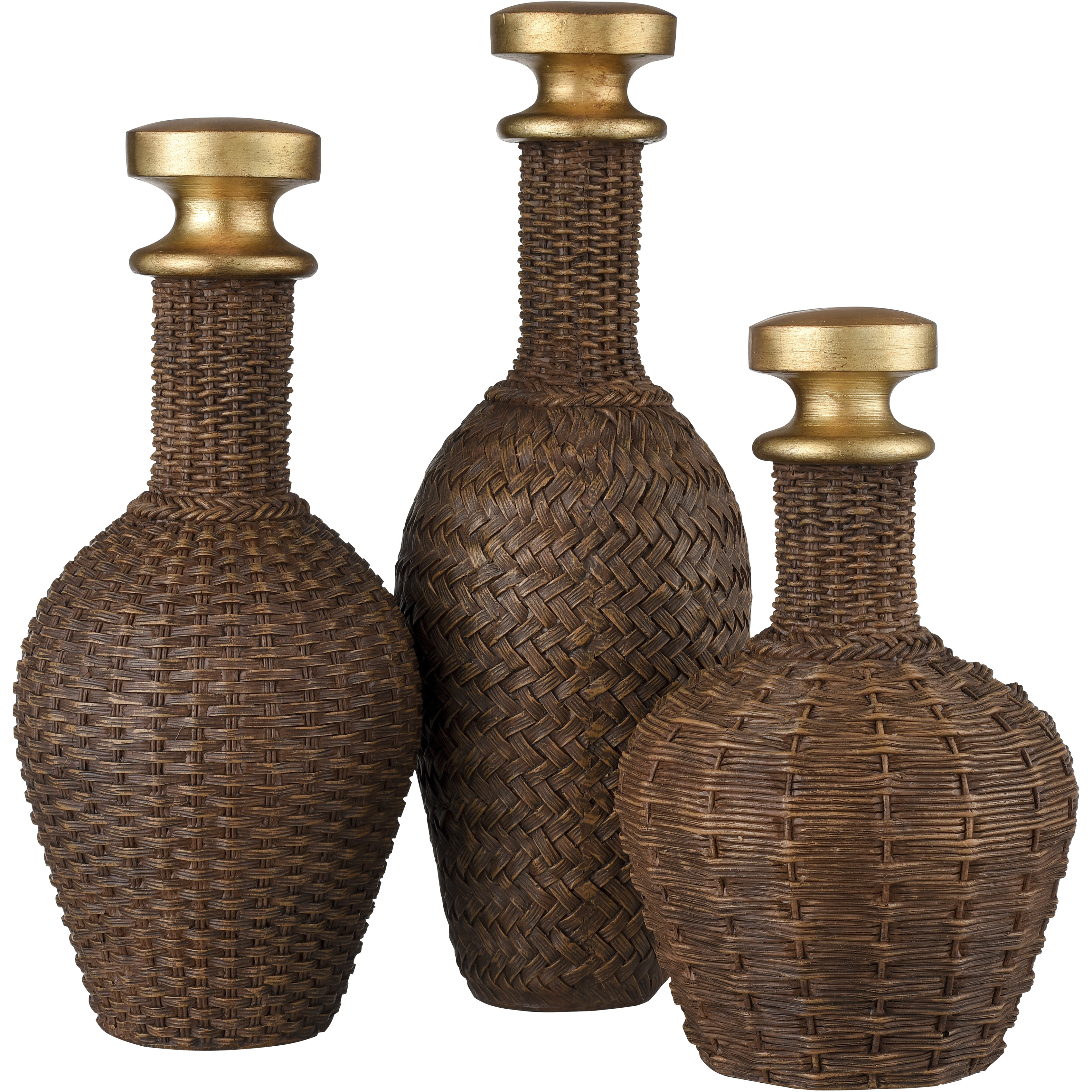 Duin Rich Brown with Gold Bottle, Set of 3