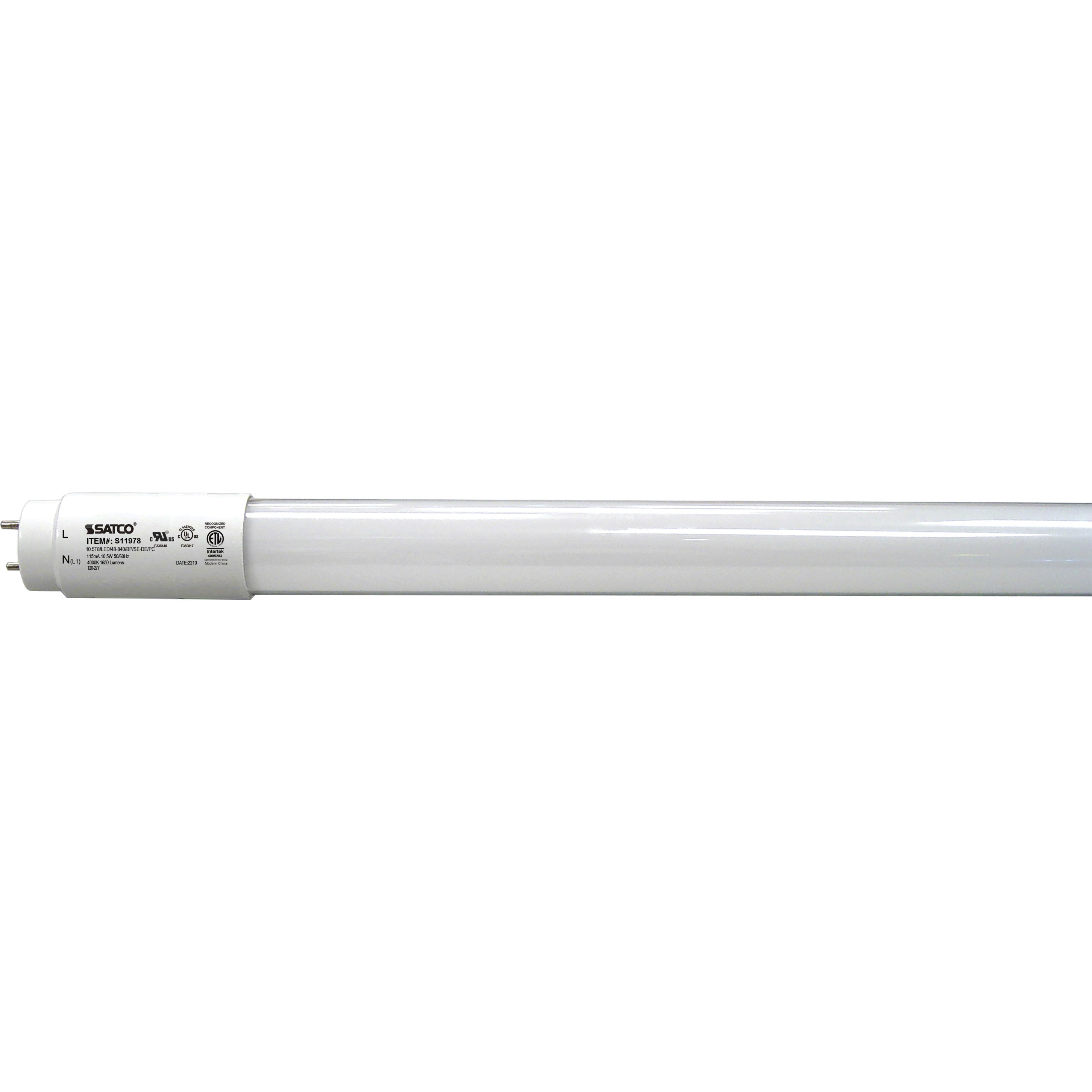 Lumos LED 10.5 watt 120-277 4000K Light Bulb, LED T8