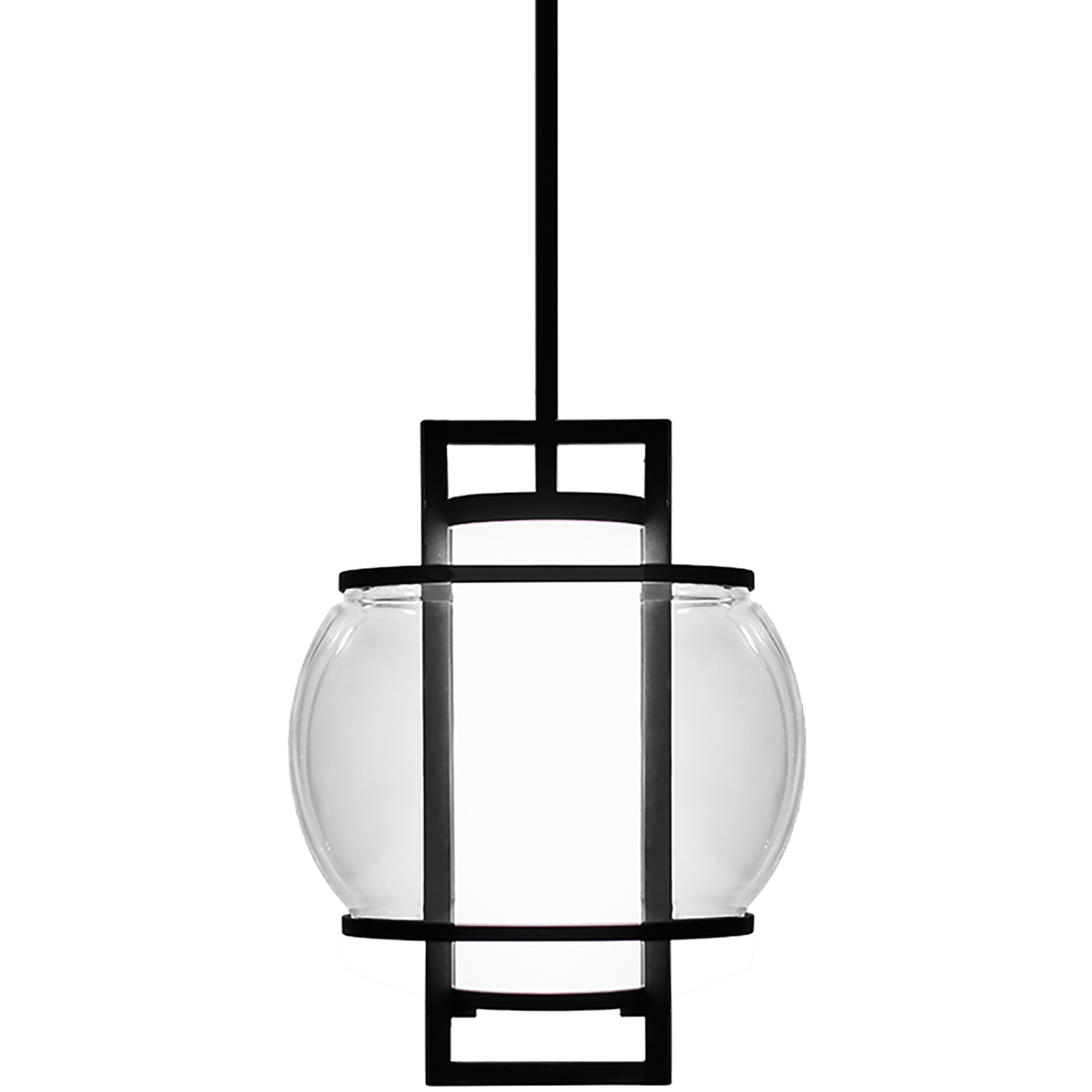 Lucid LED 11 inch Black Outdoor Pendant