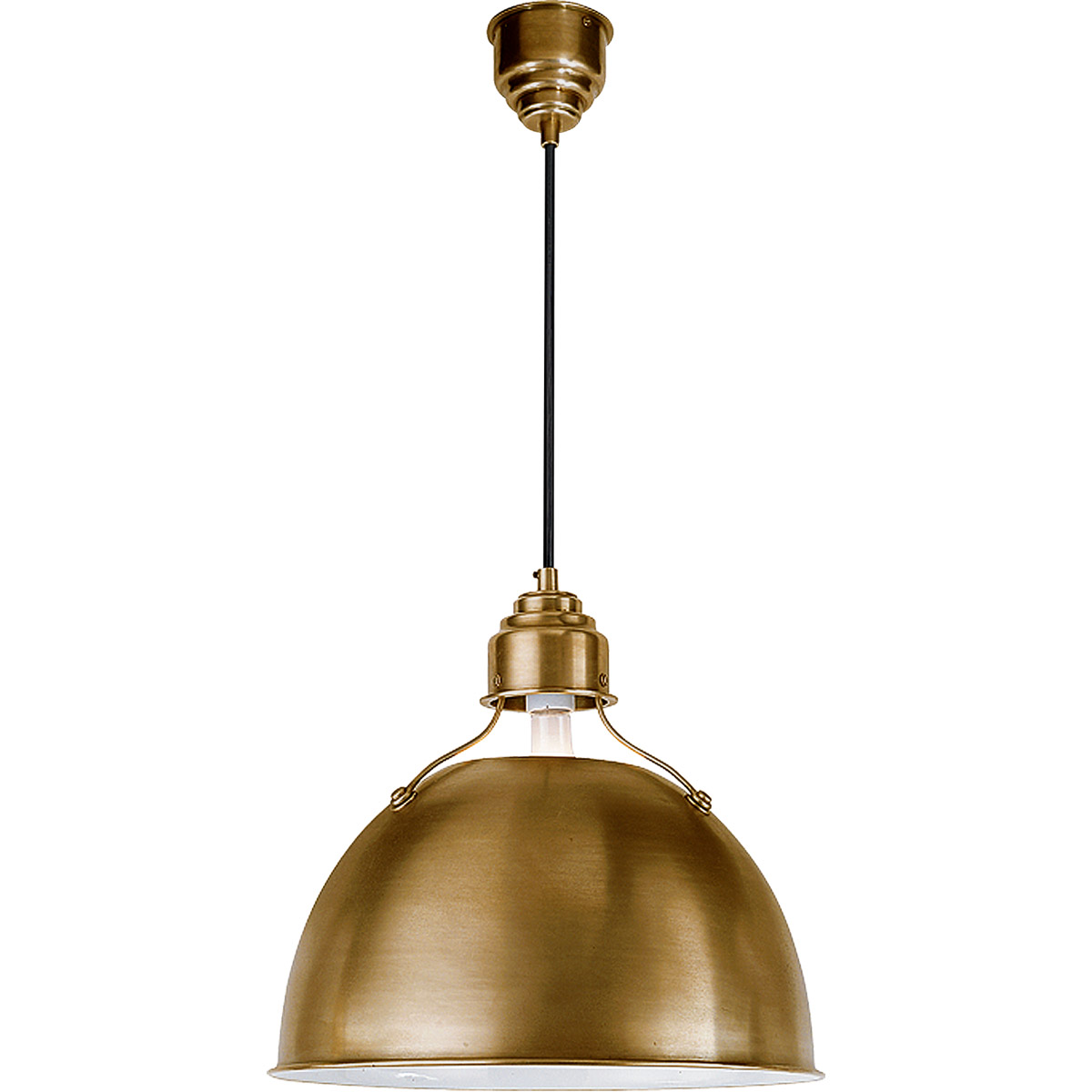 Thomas O'Brien Eugene 1 Light 15.5 inch Hand-Rubbed Antique Brass Pendant Ceiling Light, Medium