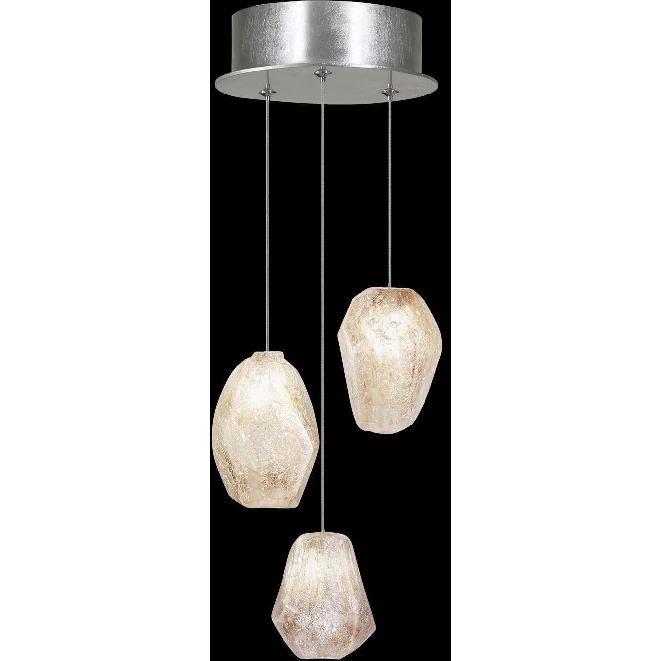 Natural Inspirations 3 Light 9 inch Silver Pendant Ceiling Light