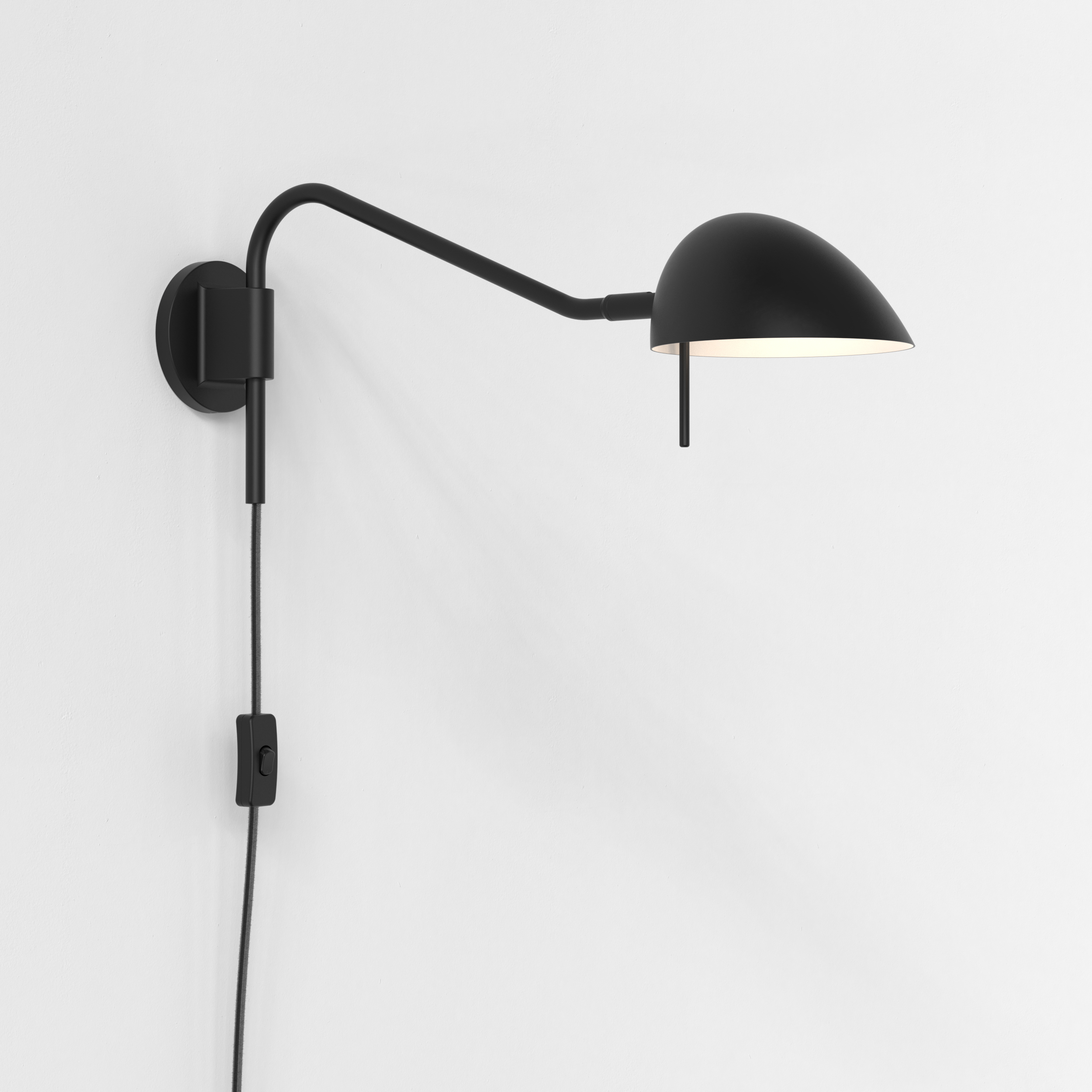 Serge 20.98 inch Matte Black Interior Reading Light Wall Light
