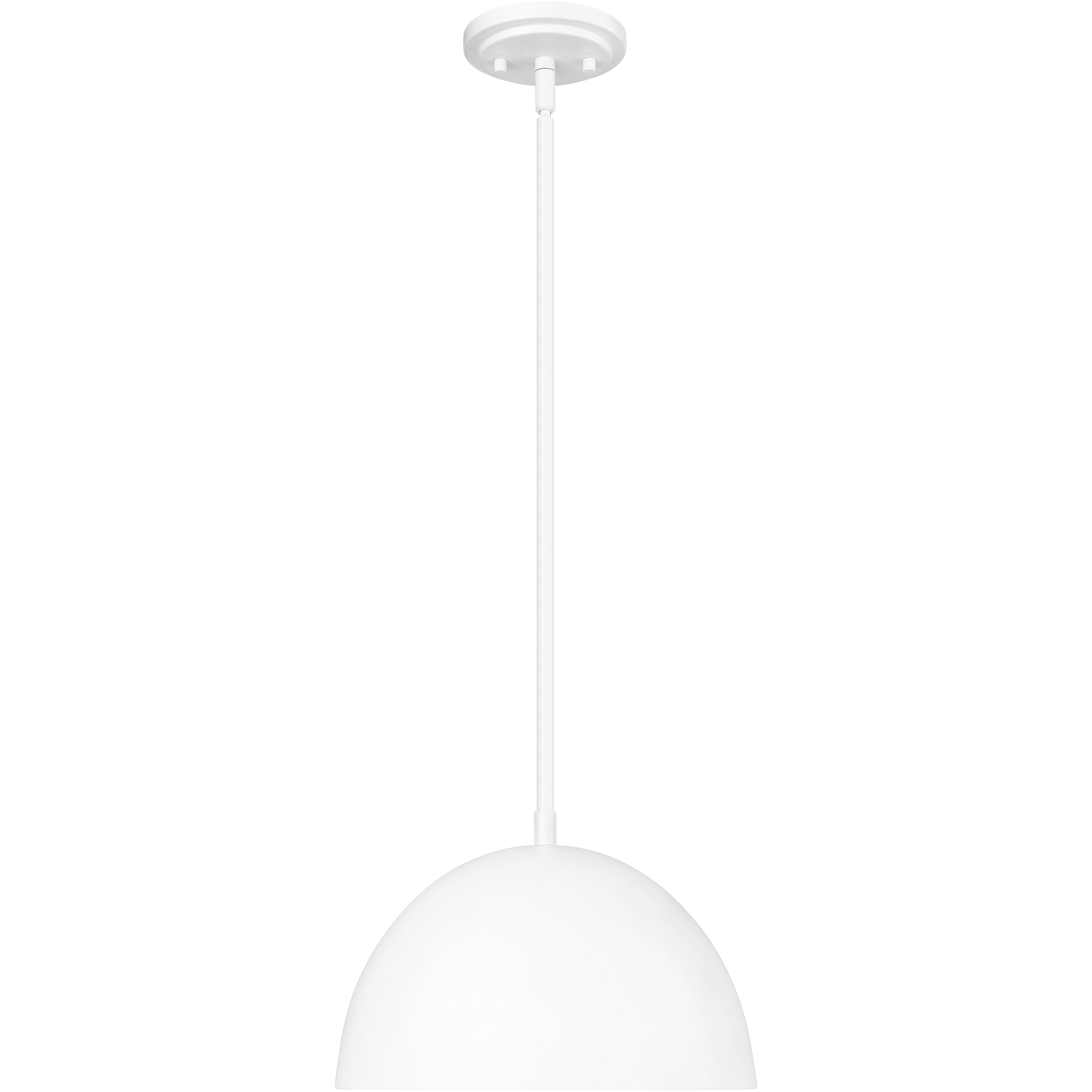 Vega 1 Light 12 inch Matte White Pendant Ceiling Light