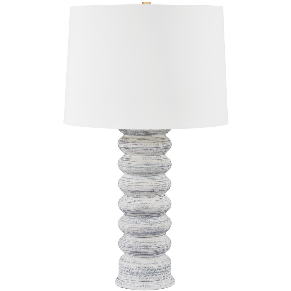 Harwinton 33 inch 25 watt Aged Brass and Ceramic Grey White Table Lamp Portable Light