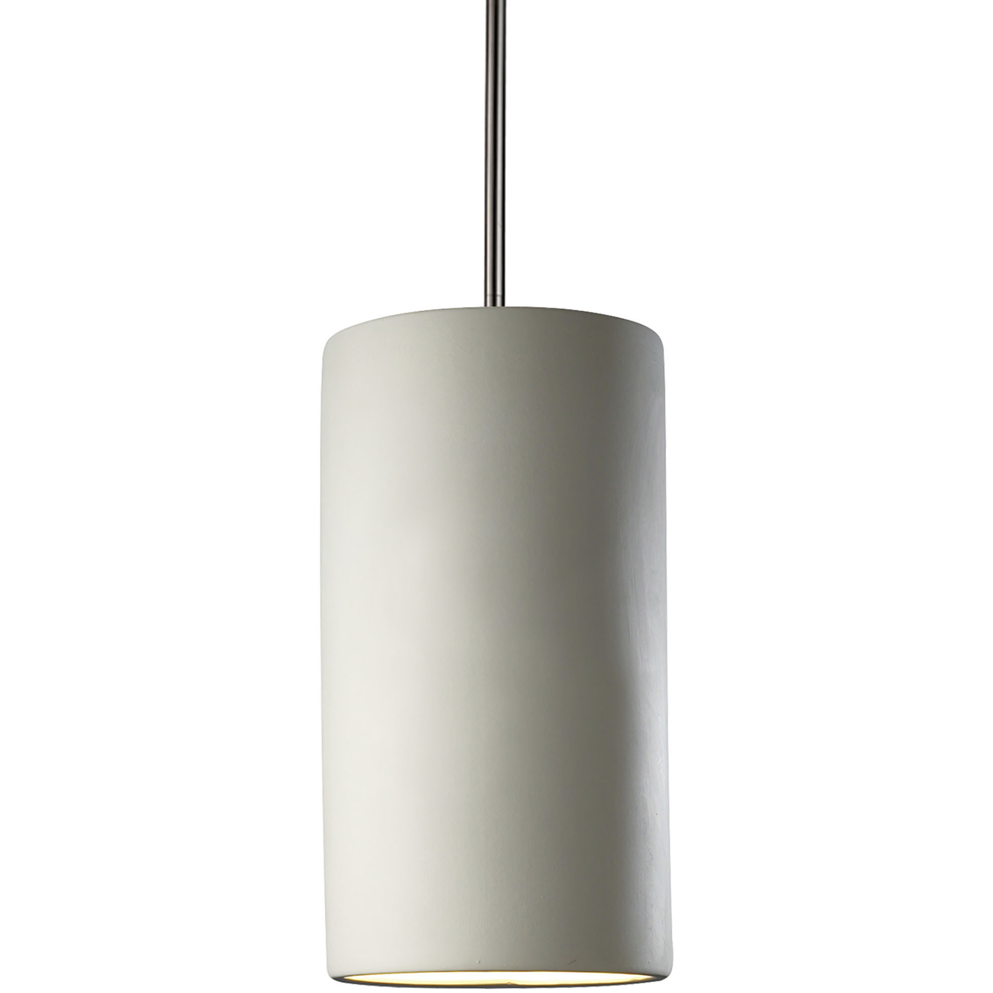 Radiance Collection LED 7 inch Gloss Black and Matte White with Antique Brass Pendant Ceiling Light