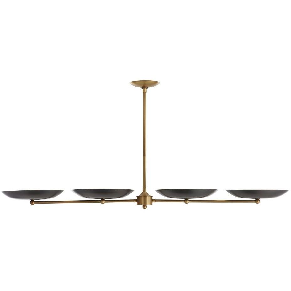Griffith 55 X 10 inch Bronze Linear Chandelier Ceiling Light