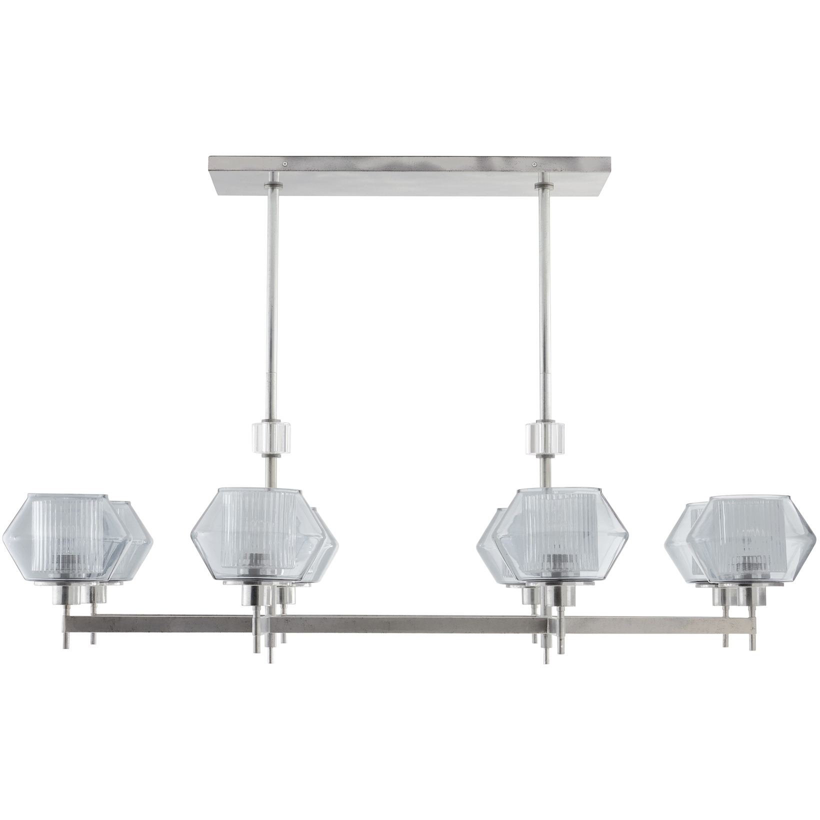 Holm 8 Light 50 inch Pewter Linear Chandelier Ceiling Light